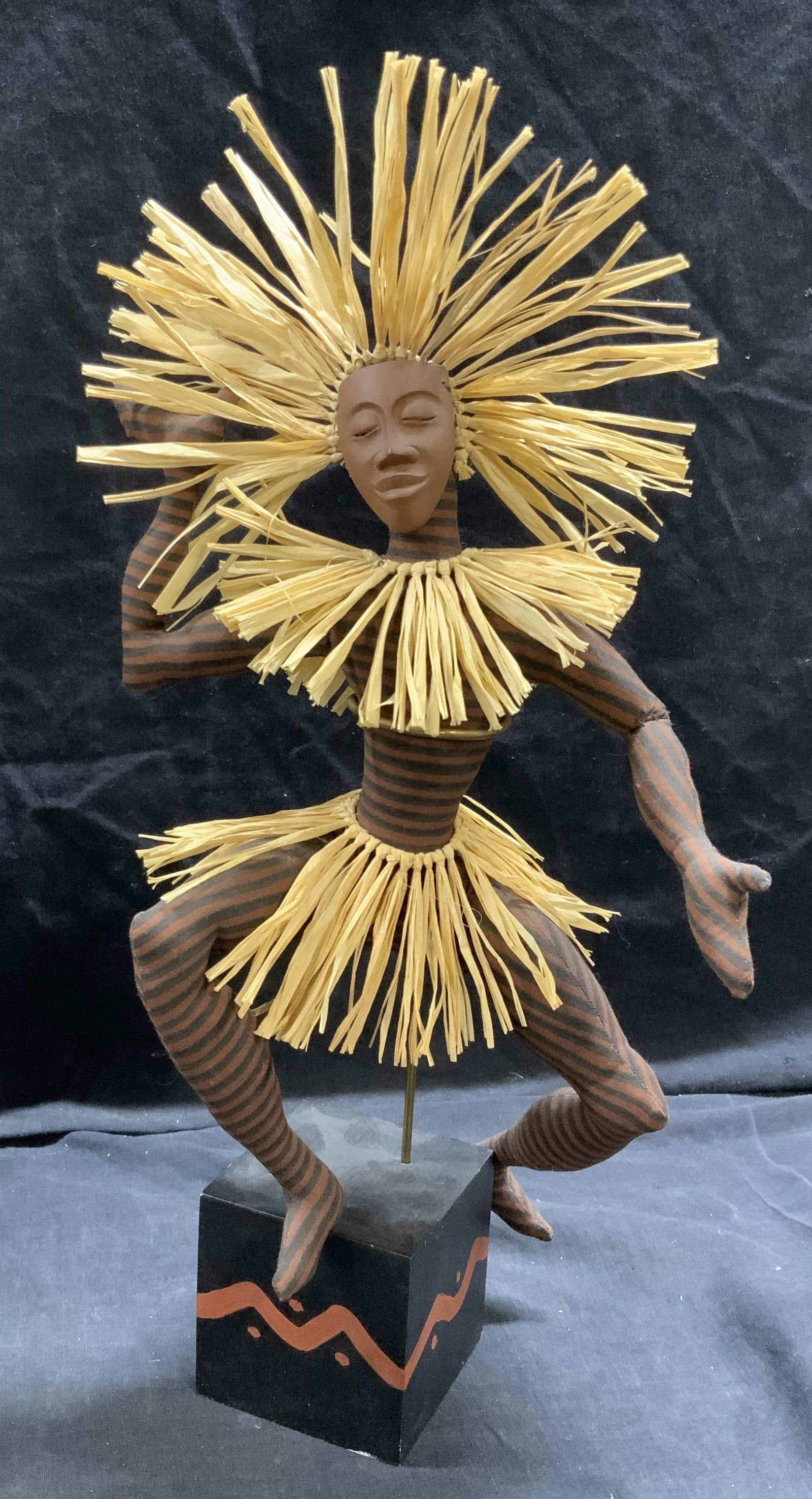 Tribal African Doll with Raffia (1 of 8)
