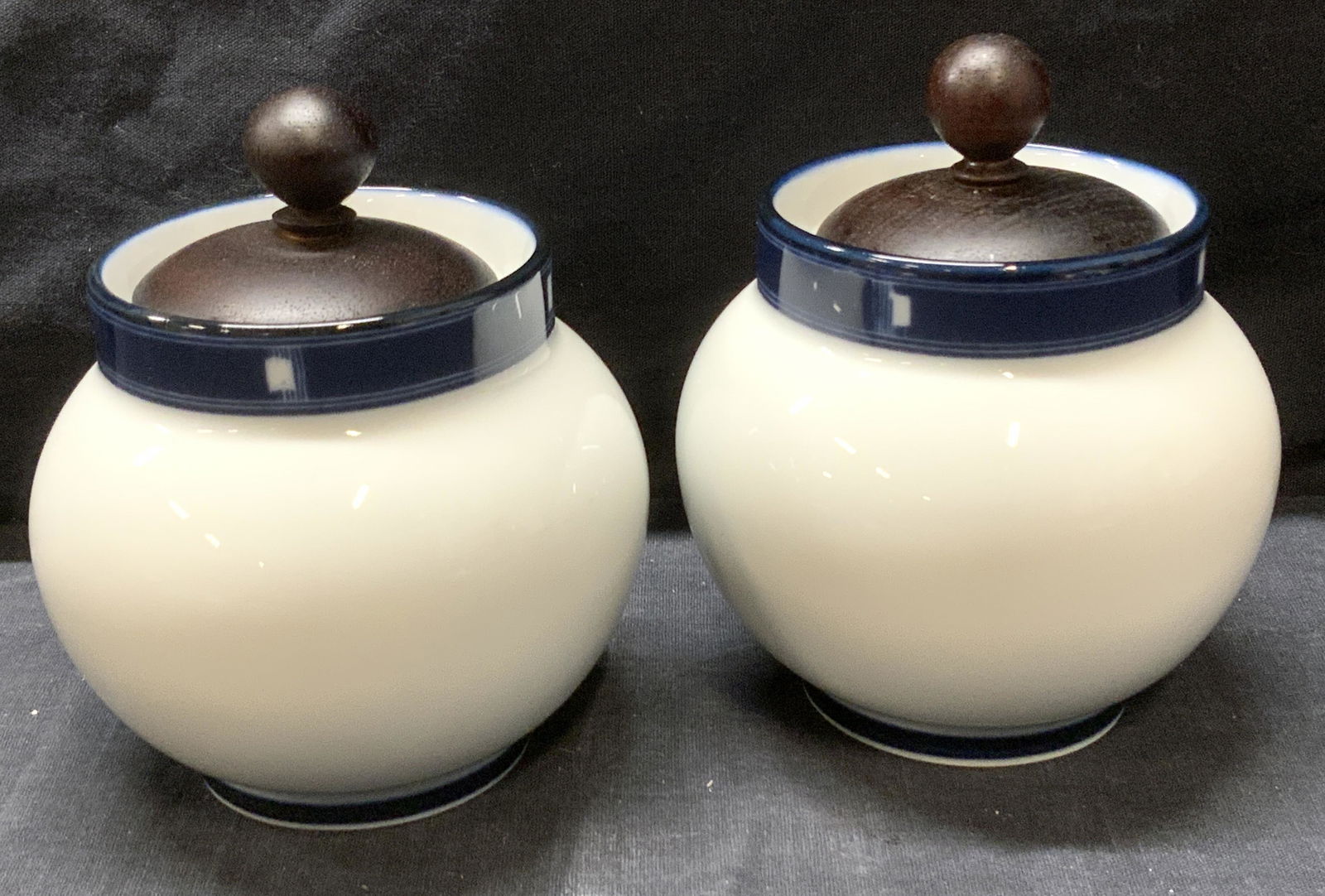 DANSK Ceylon Pair Ceramic Footed Vessels (1 of 5)