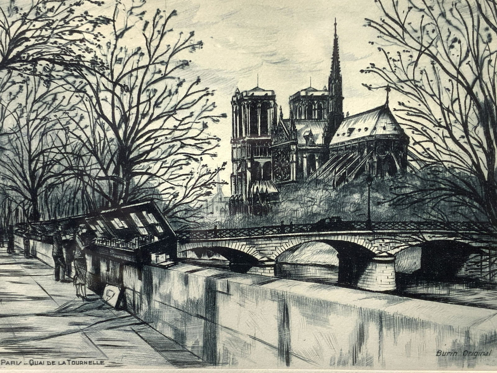 DUFZA Paris-Quai De La Tournelle Signed Etching (1 of 6)