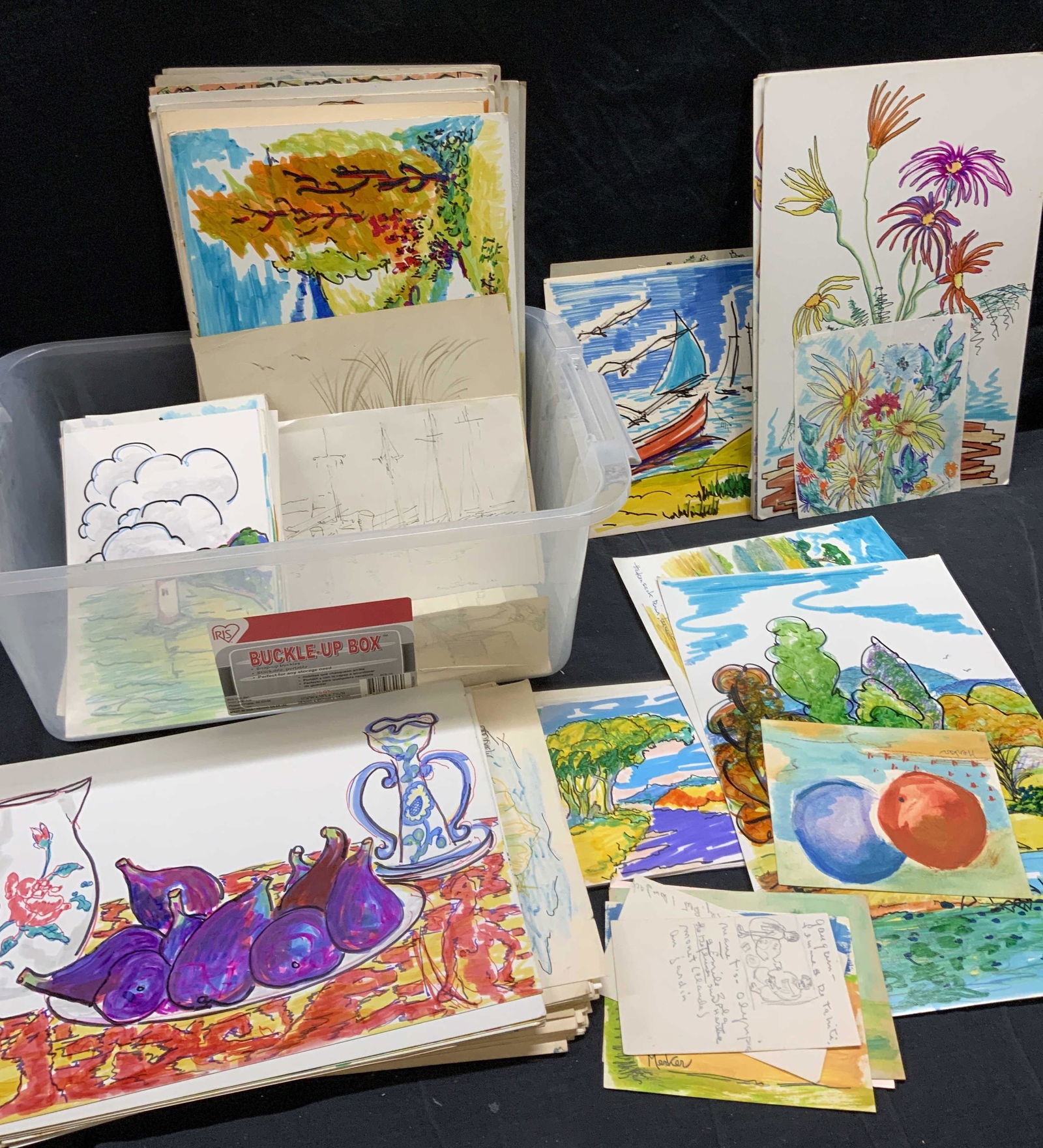 ALEXANDRA MERKER Signed Group Lot Sketches 75+ (1 of 8)