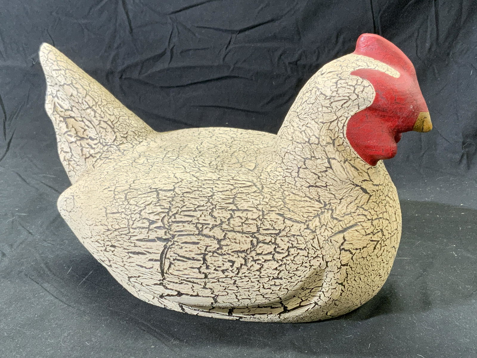 CAMPBELL CLASSICS Wood Chicken Sculpture Folk Art (1 of 6)