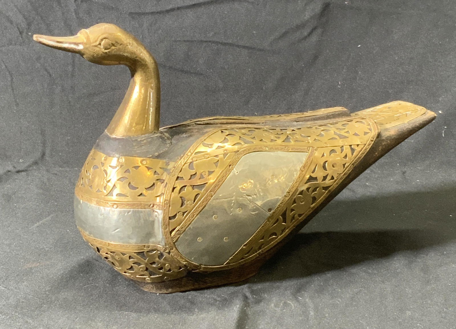 Vintage Handcrafted Wood & Metal Duck Figural (1 of 7)