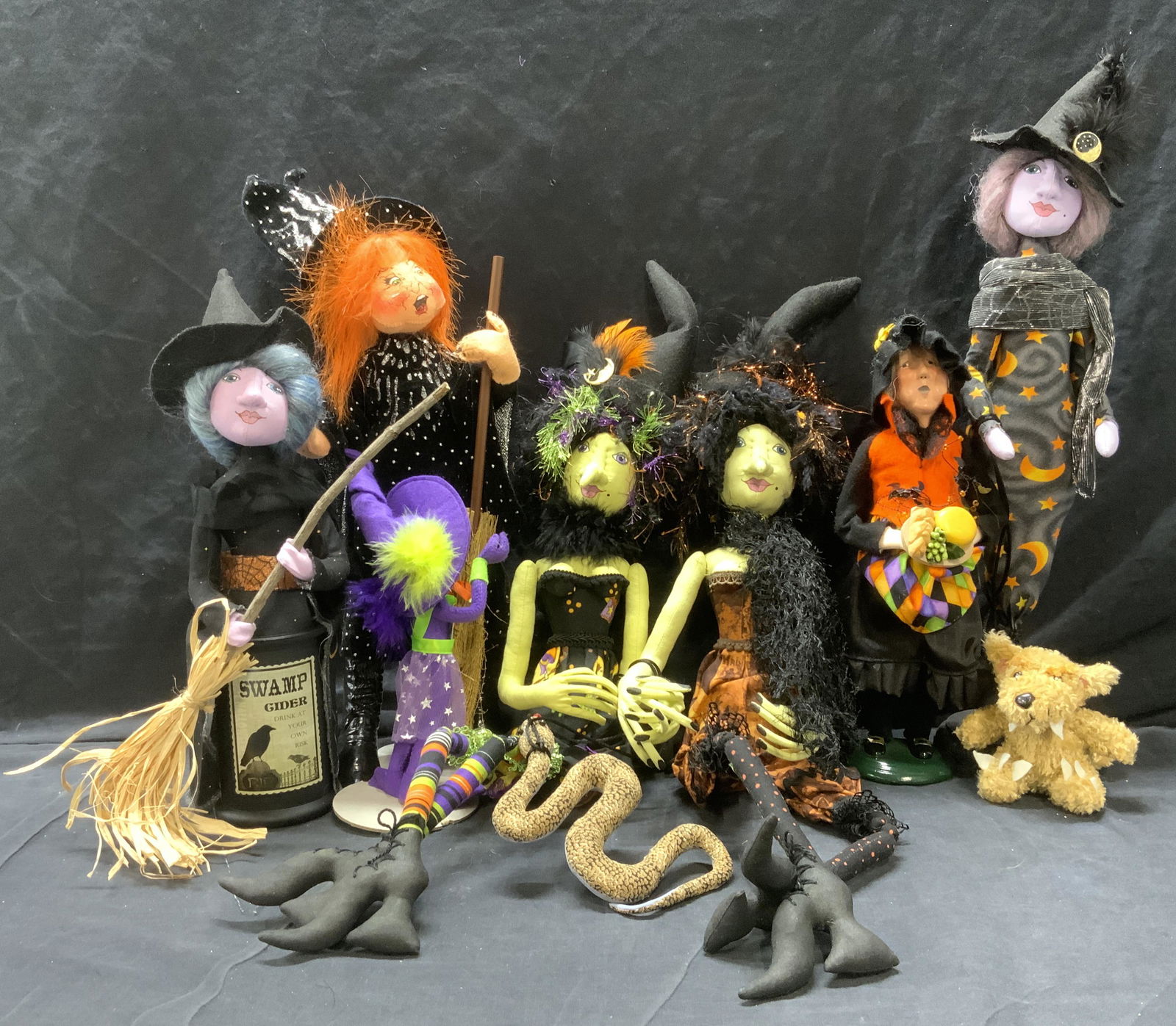 Lot of 7 Halloween Witch Dolls (1 of 12)