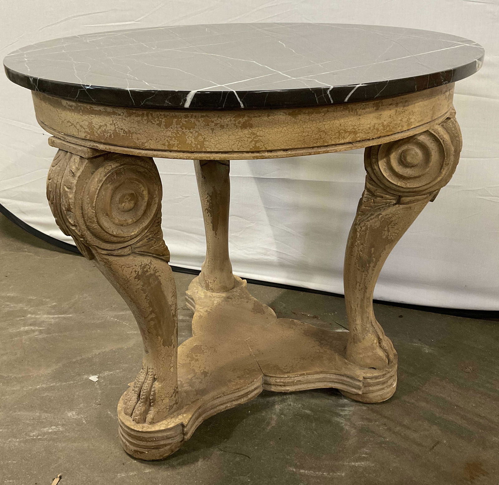 Lion Foot Black Marble Top Round Table (1 of 10)