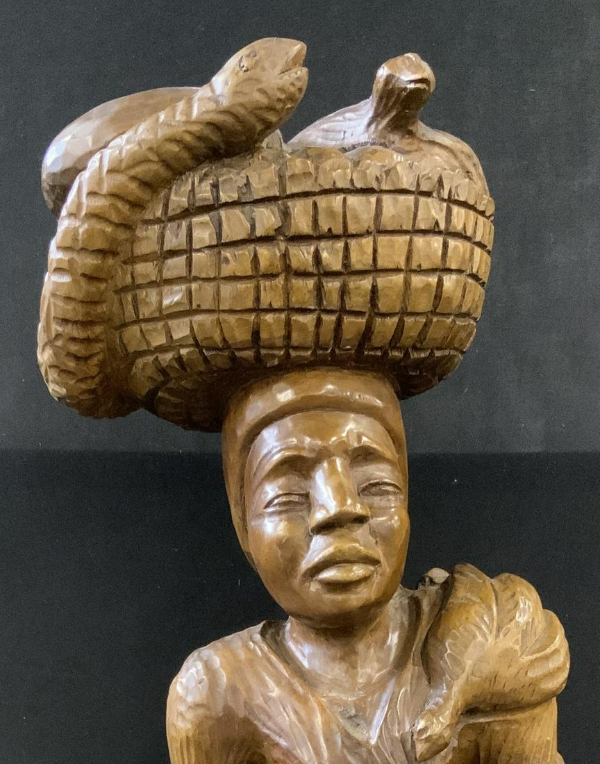 FL SZ Carved Wood Sculpture of African Woman (1 of 10)