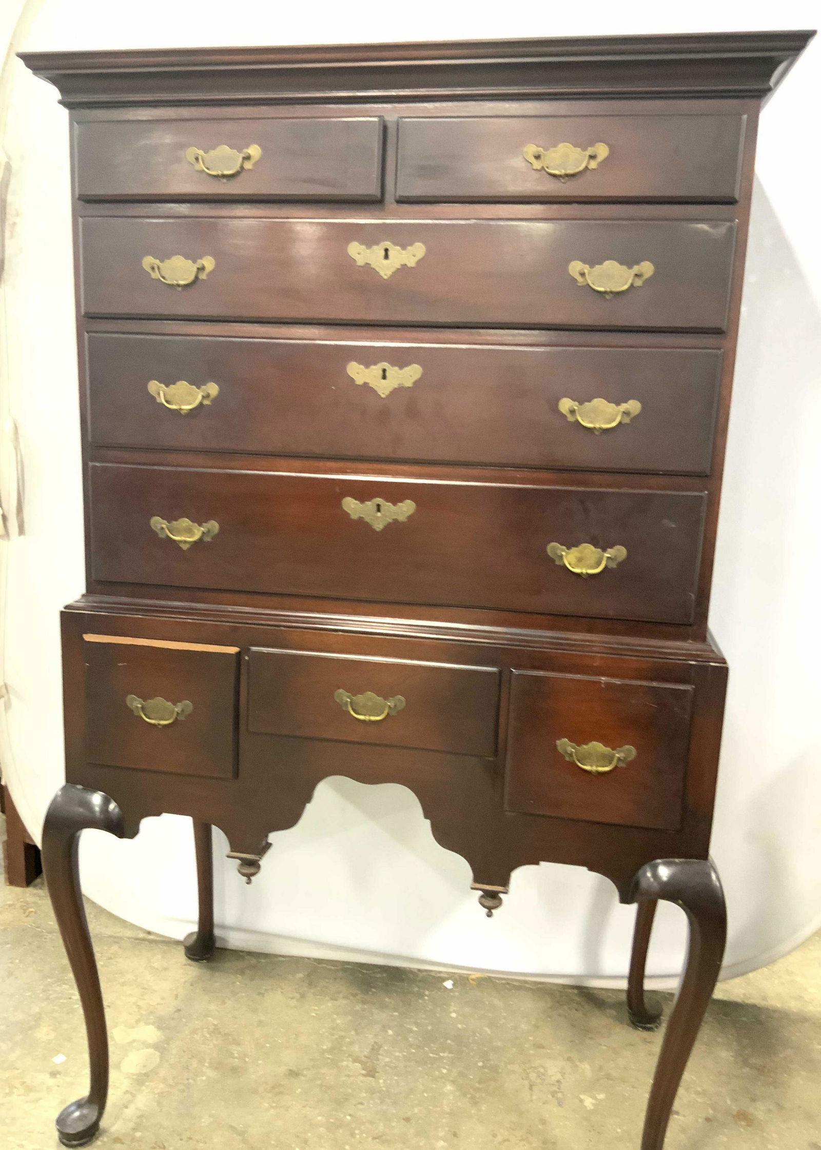 Vintage Queen Anne Style Highboy Dresser (1 of 15)
