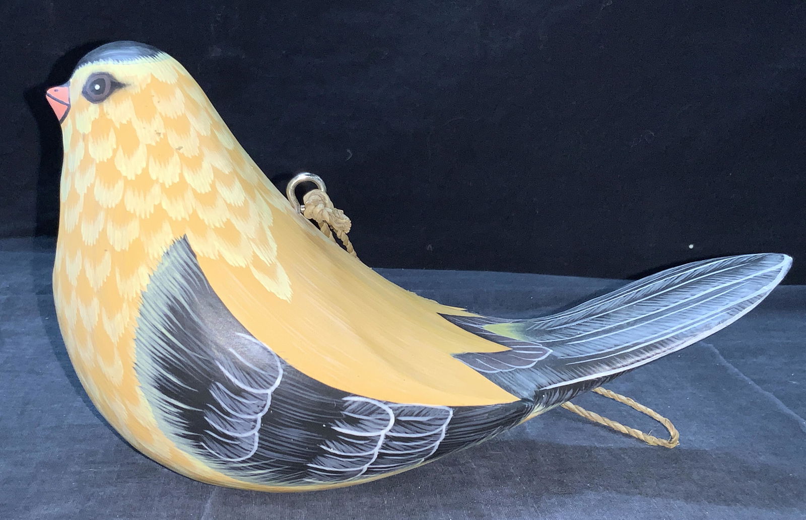 Carved & Painted Wooden Bird Shaped Birdhouse (1 of 9)