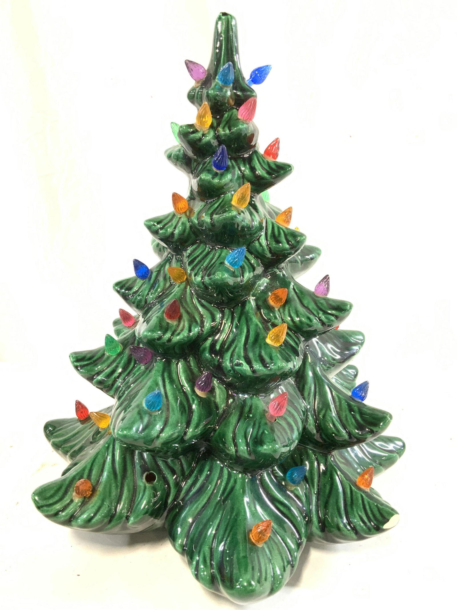 Hand Crafted Ceramic Christmas Tree w Lights (1 of 9)