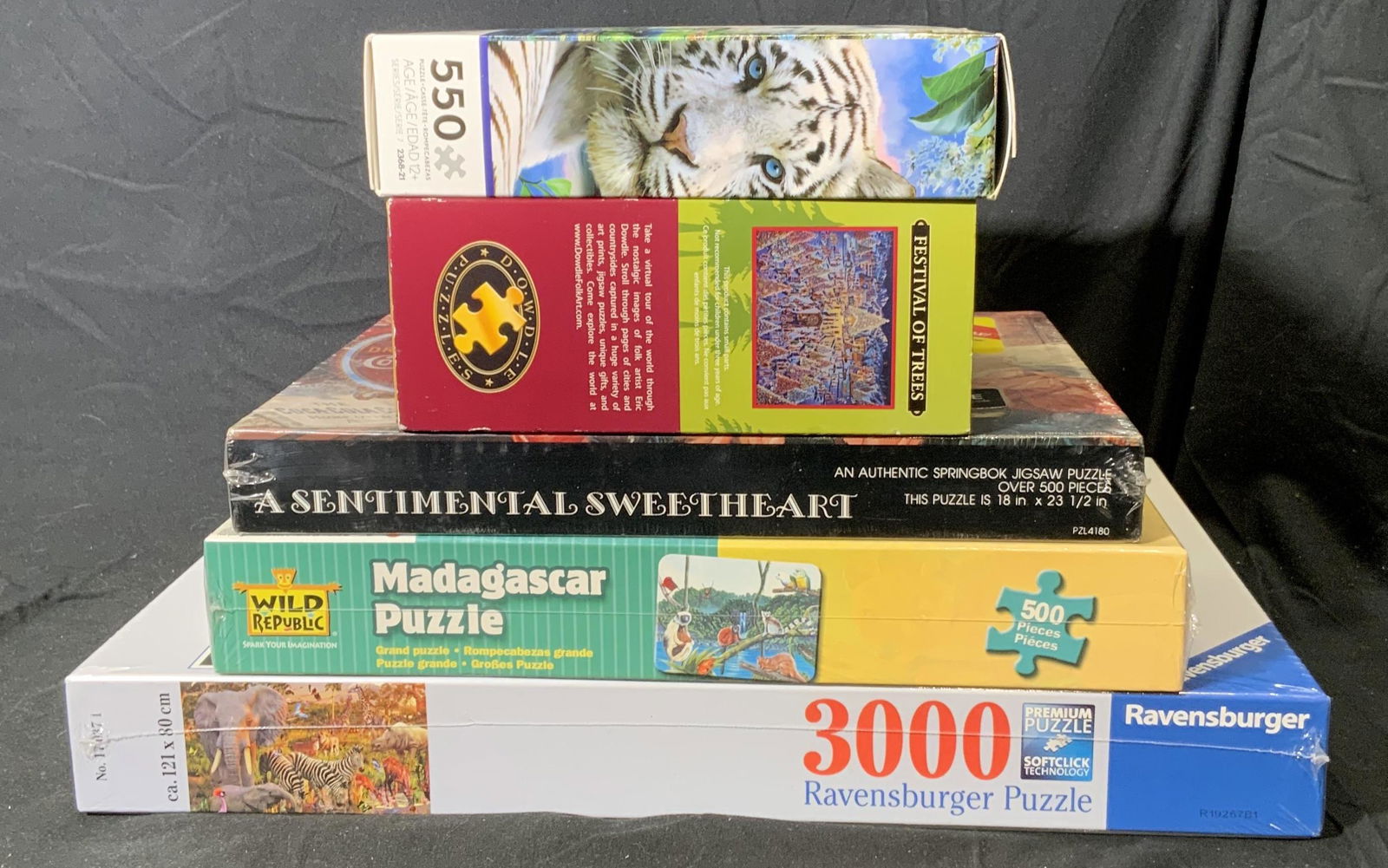 Lot 5 Assorted Jigsaw Puzzles, New in Box, Unused (1 of 6)