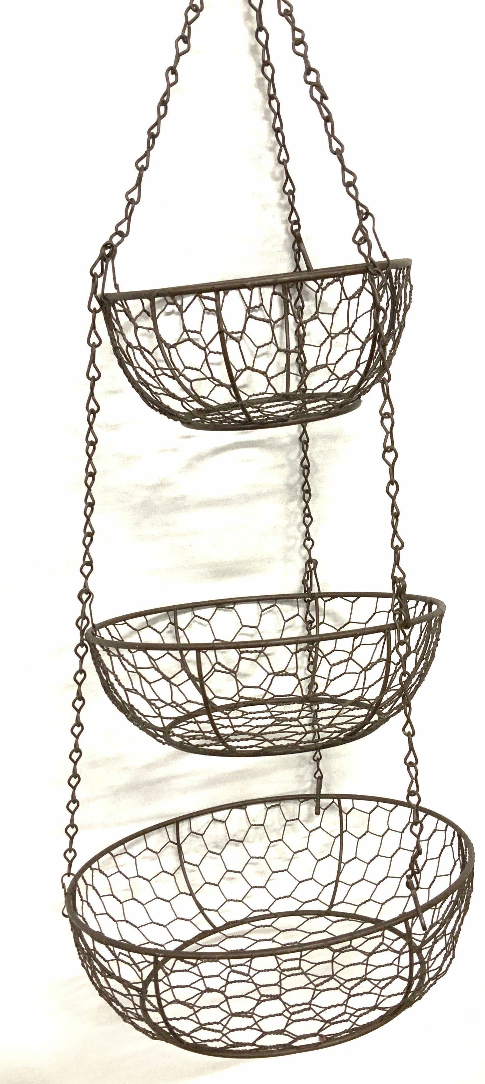 Hanging Metal Wirework Fruit Basket (1 of 8)