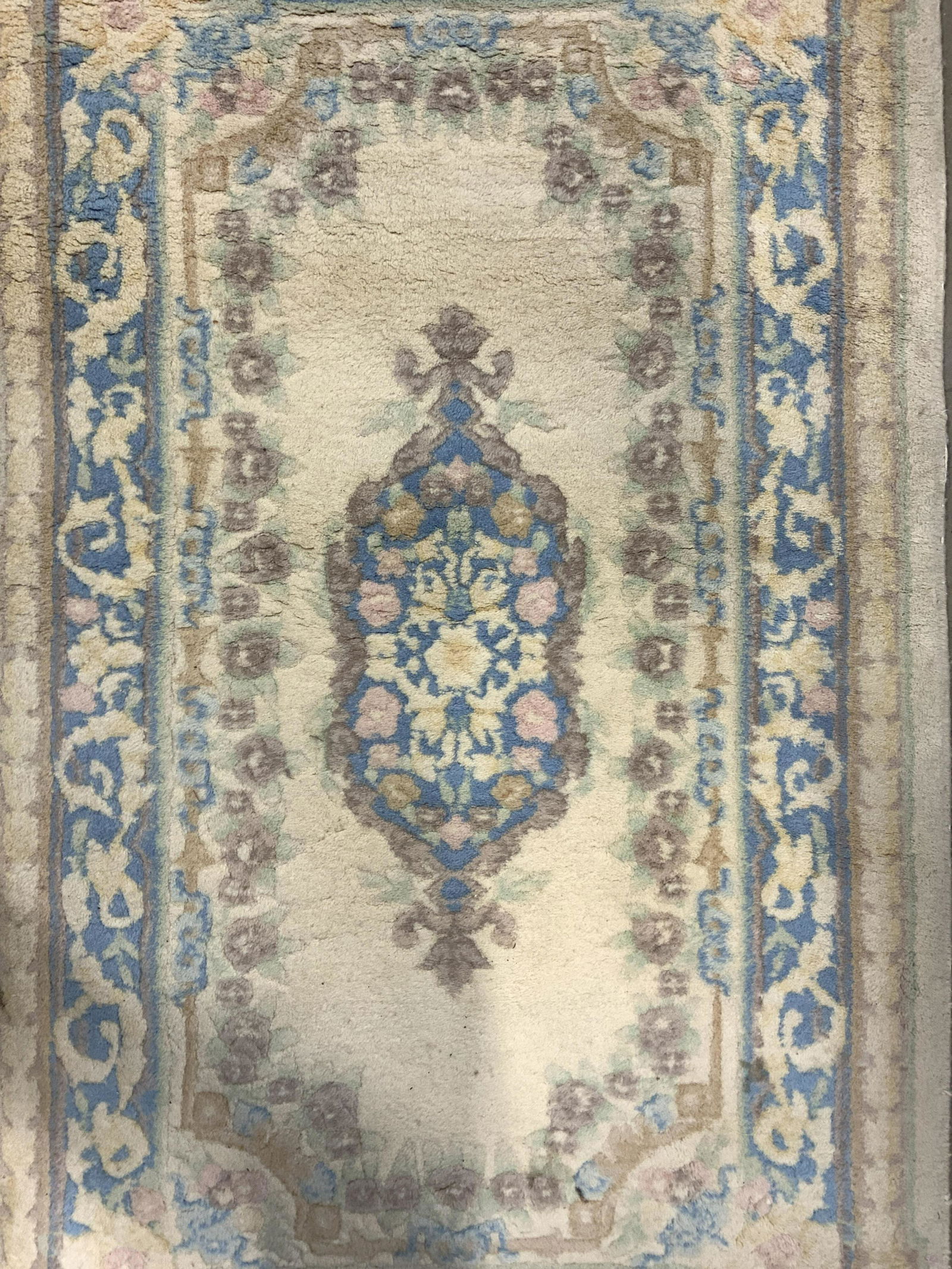 Handmade Oriental Wool Pile Rug W Fringes (1 of 10)