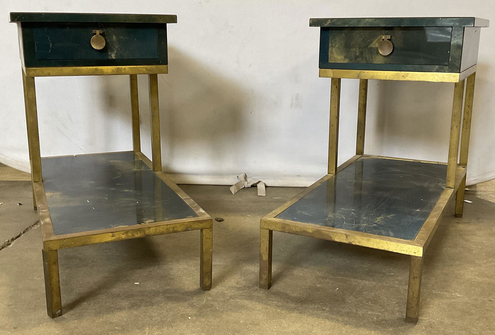 Pair MCM 2 Tiered End Tables (1 of 14)