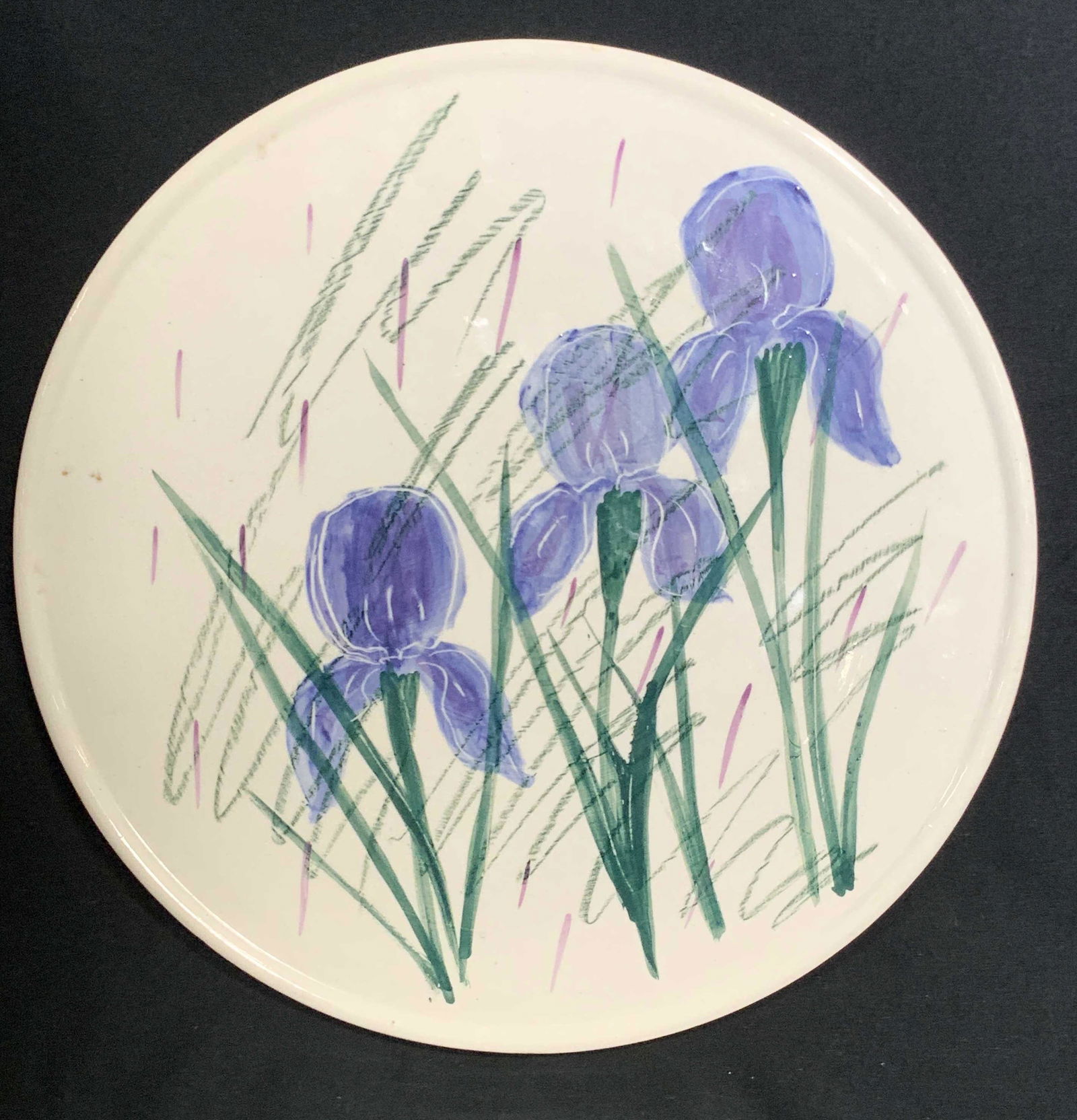 JAN DURHAM Sign Hand Painted Ceramic Serving Plate (1 of 8)