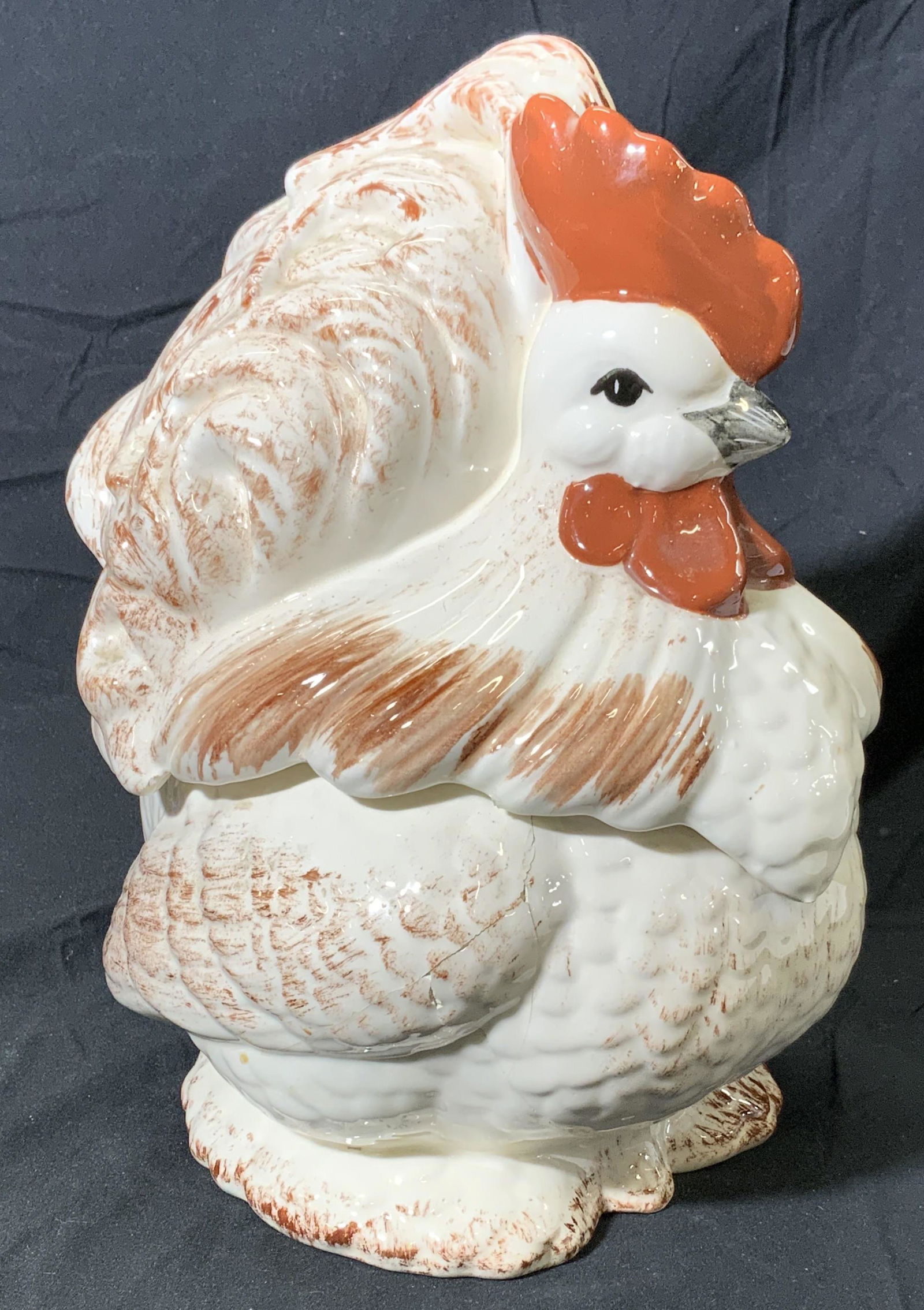Vintage Ceramic Rooster Cookie Jar (1 of 8)