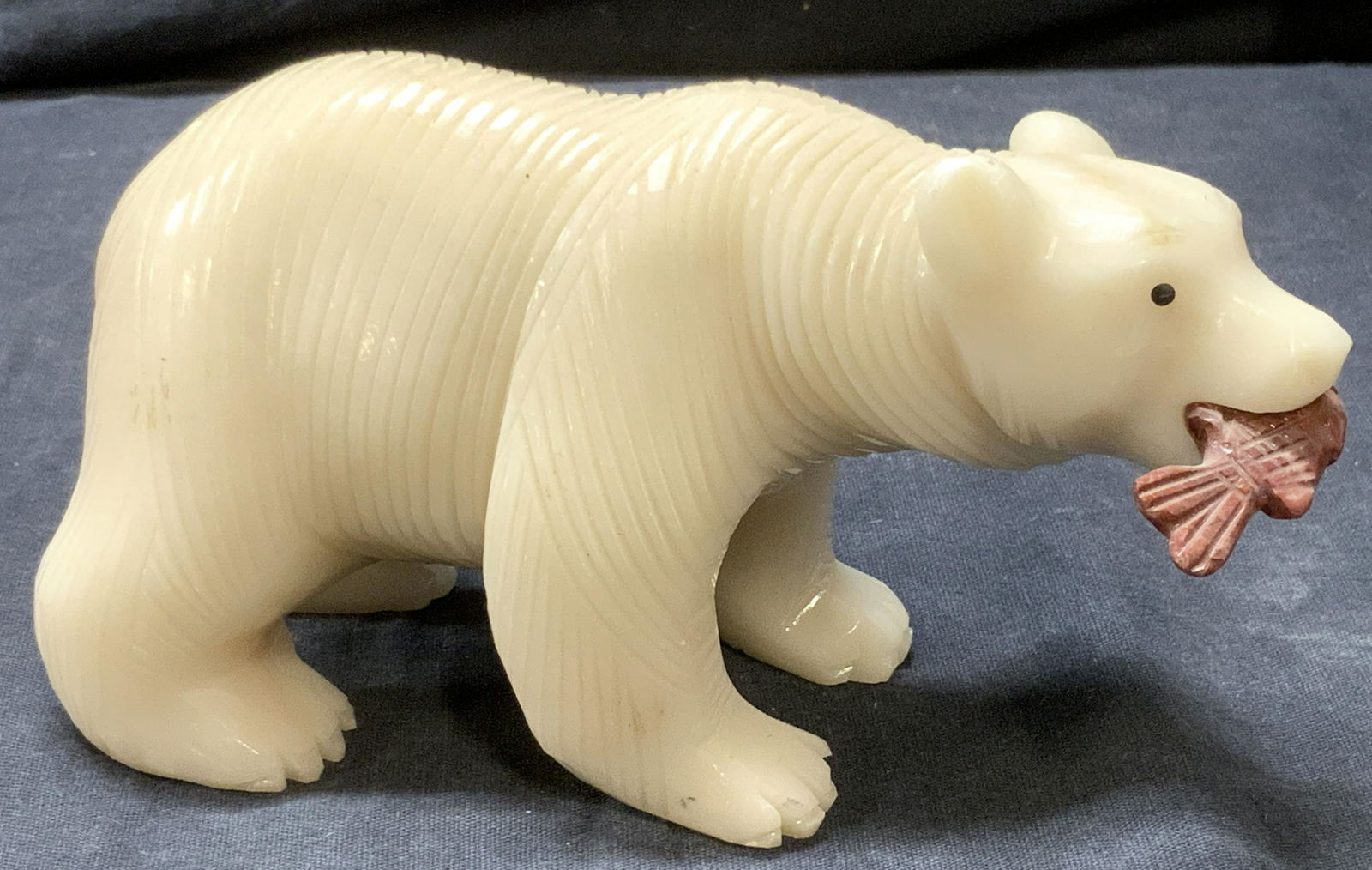Stone Polar Bear Tabletop Sculpture (1 of 5)