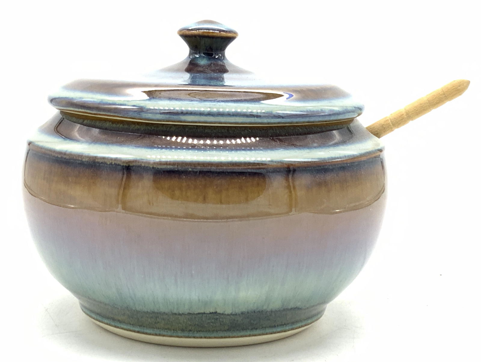 SIGNED Ceramic Honey Pot Vessel (1 of 7)