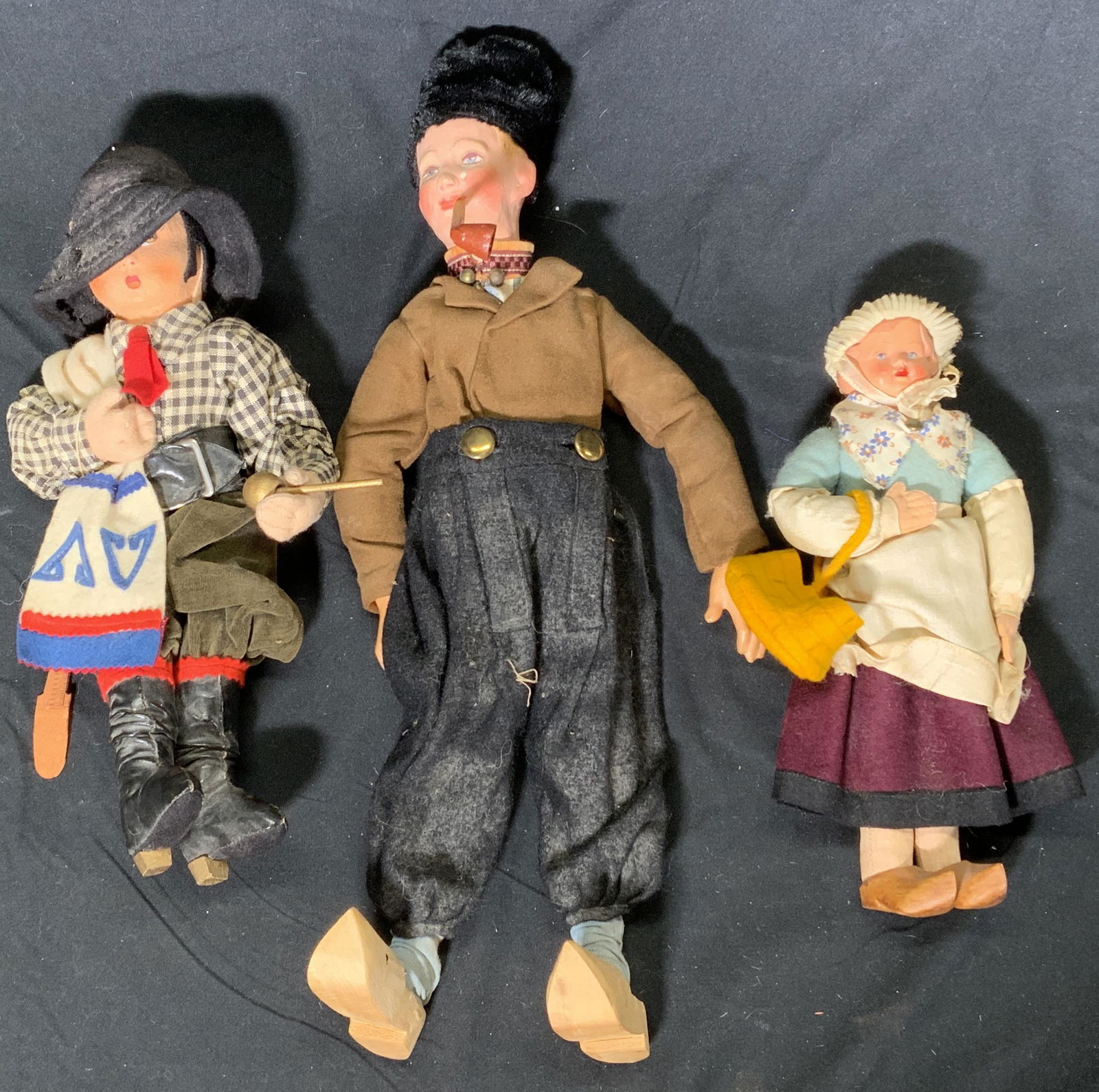 Lot 3 Vintage Brazilian & Dutch Handmade Dolls (1 of 8)