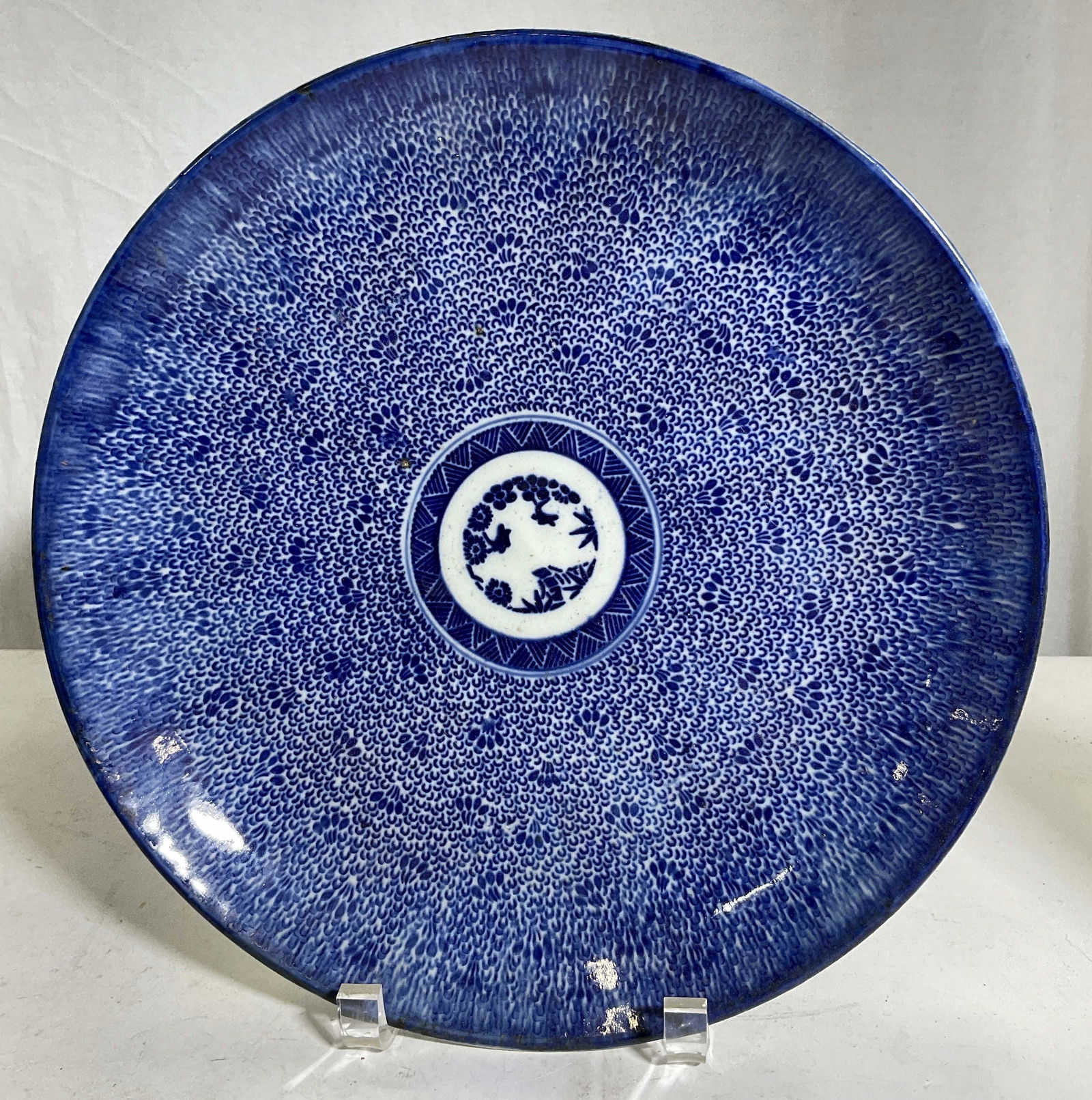 Blue & White Asian Style Decorative Porcelain Dish (1 of 6)