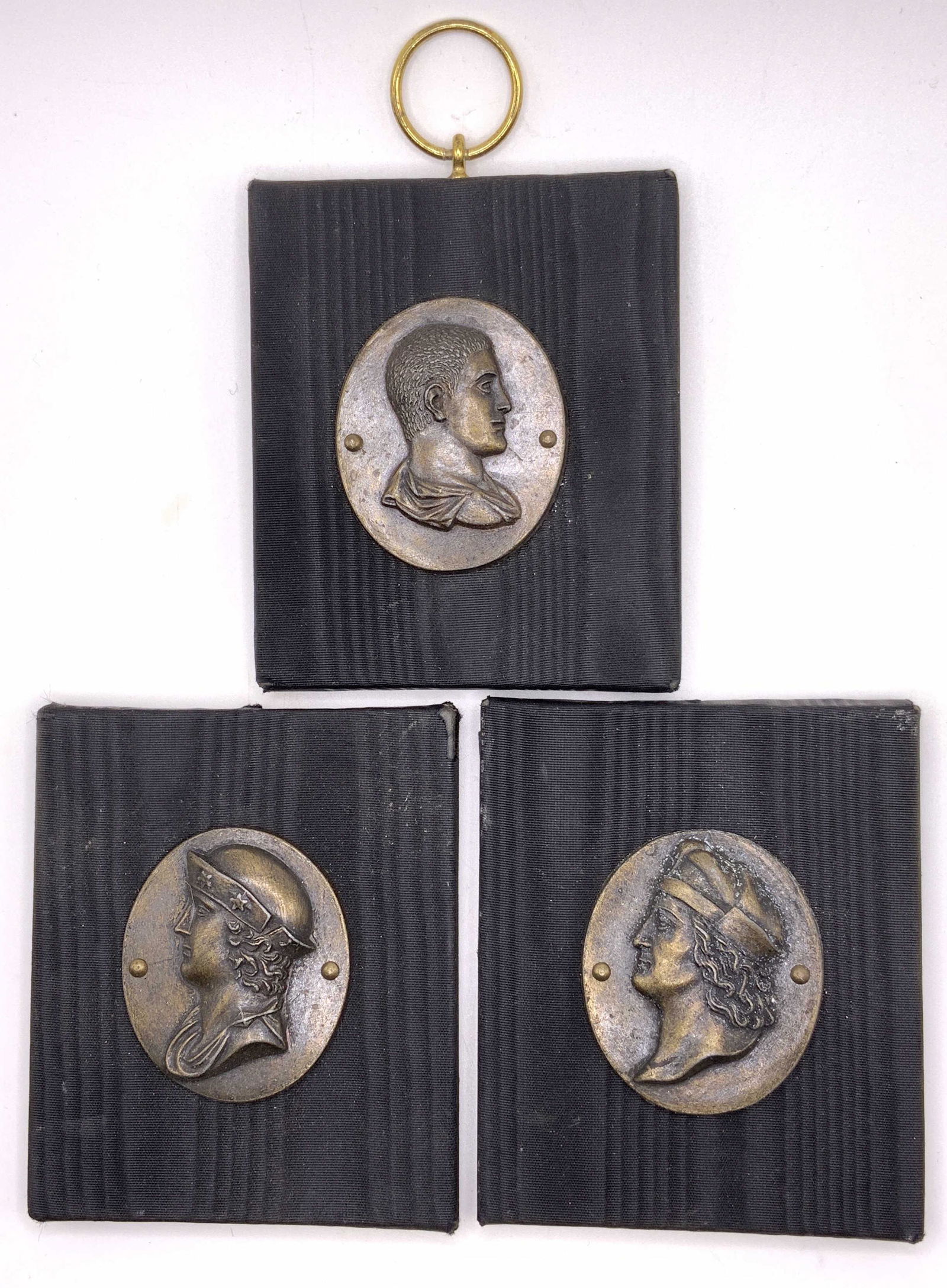 Lot 3 Vintage Decorative Metal Cameo Portraits (1 of 7)