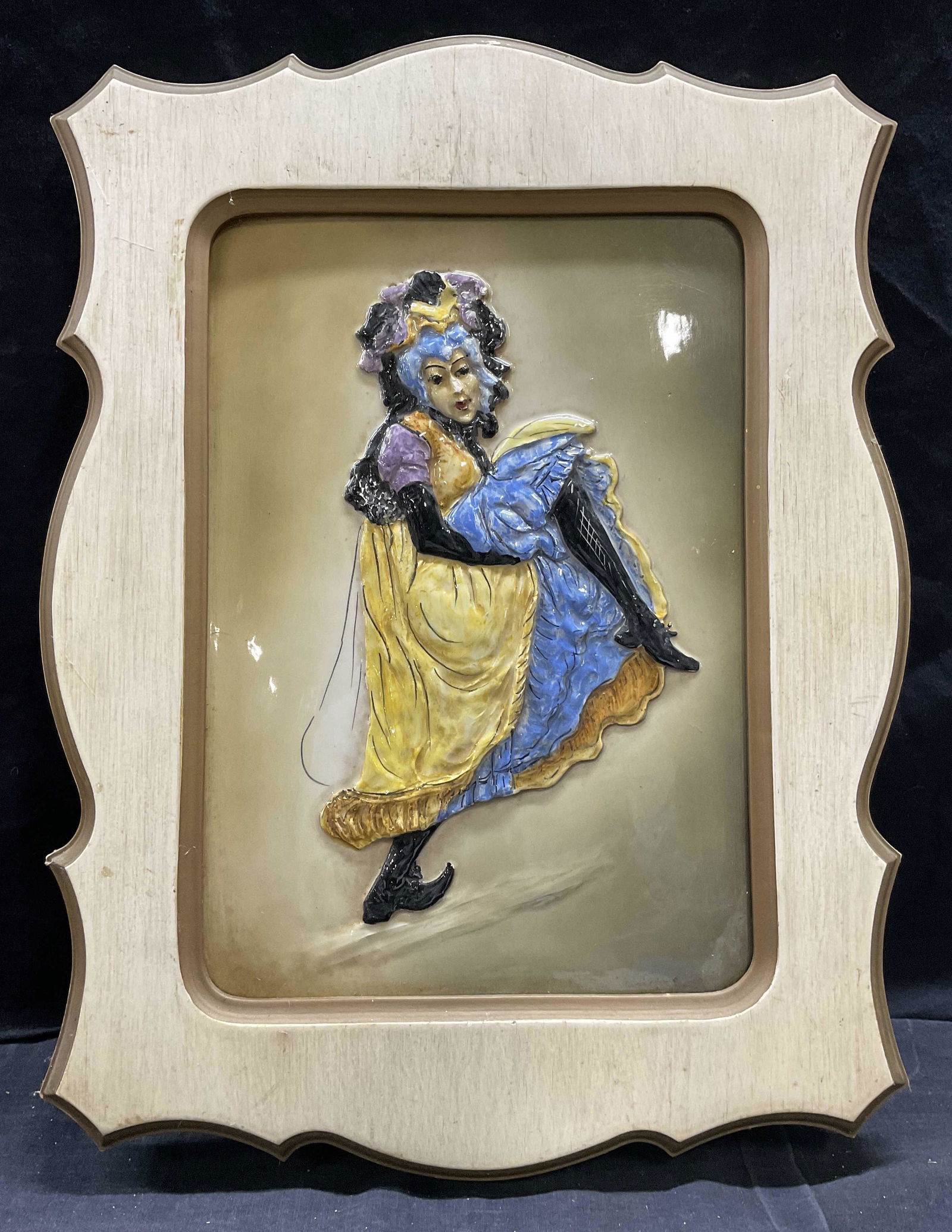 Ceramic Tile of a Can Can Dancer (1 of 6)
