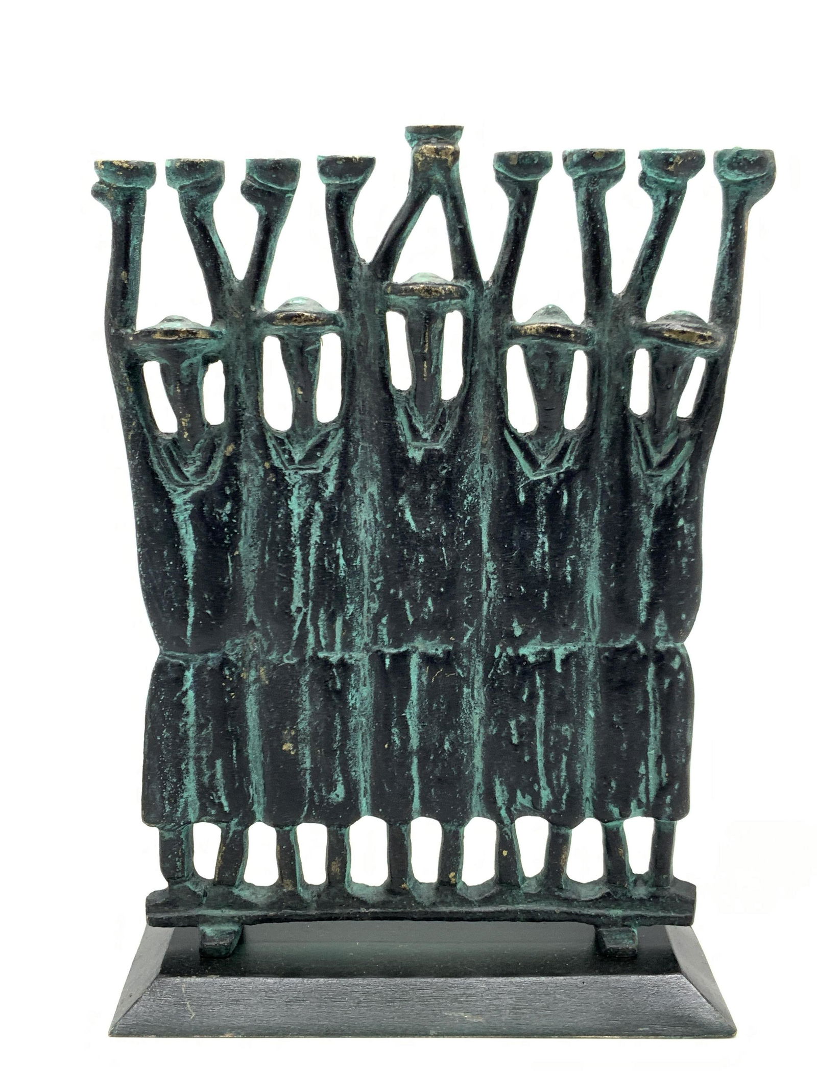 Vintage Painted Brass Menorah (1 of 8)