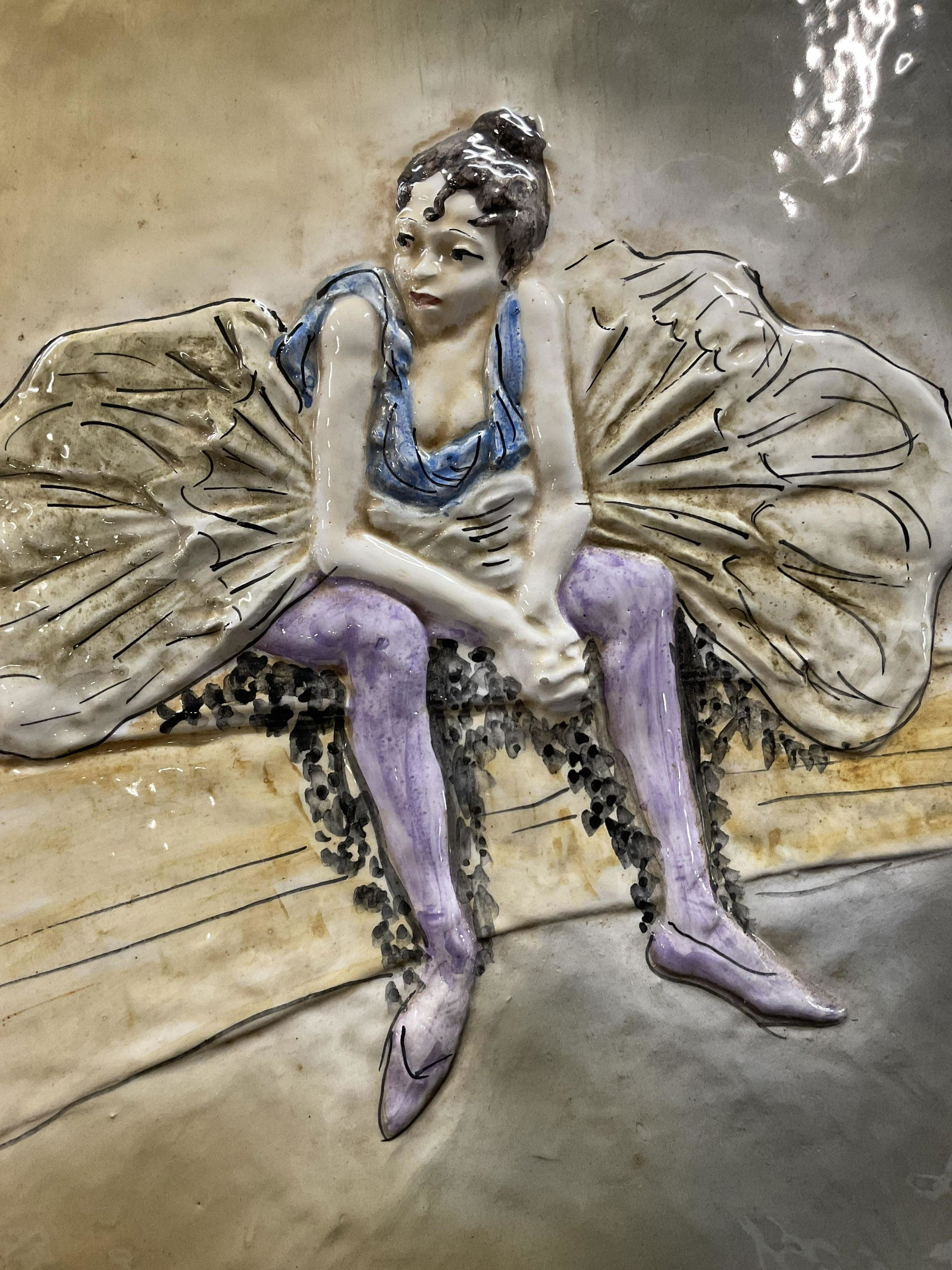 Ceramic Tile of a Ballerina Artwork (1 of 6)