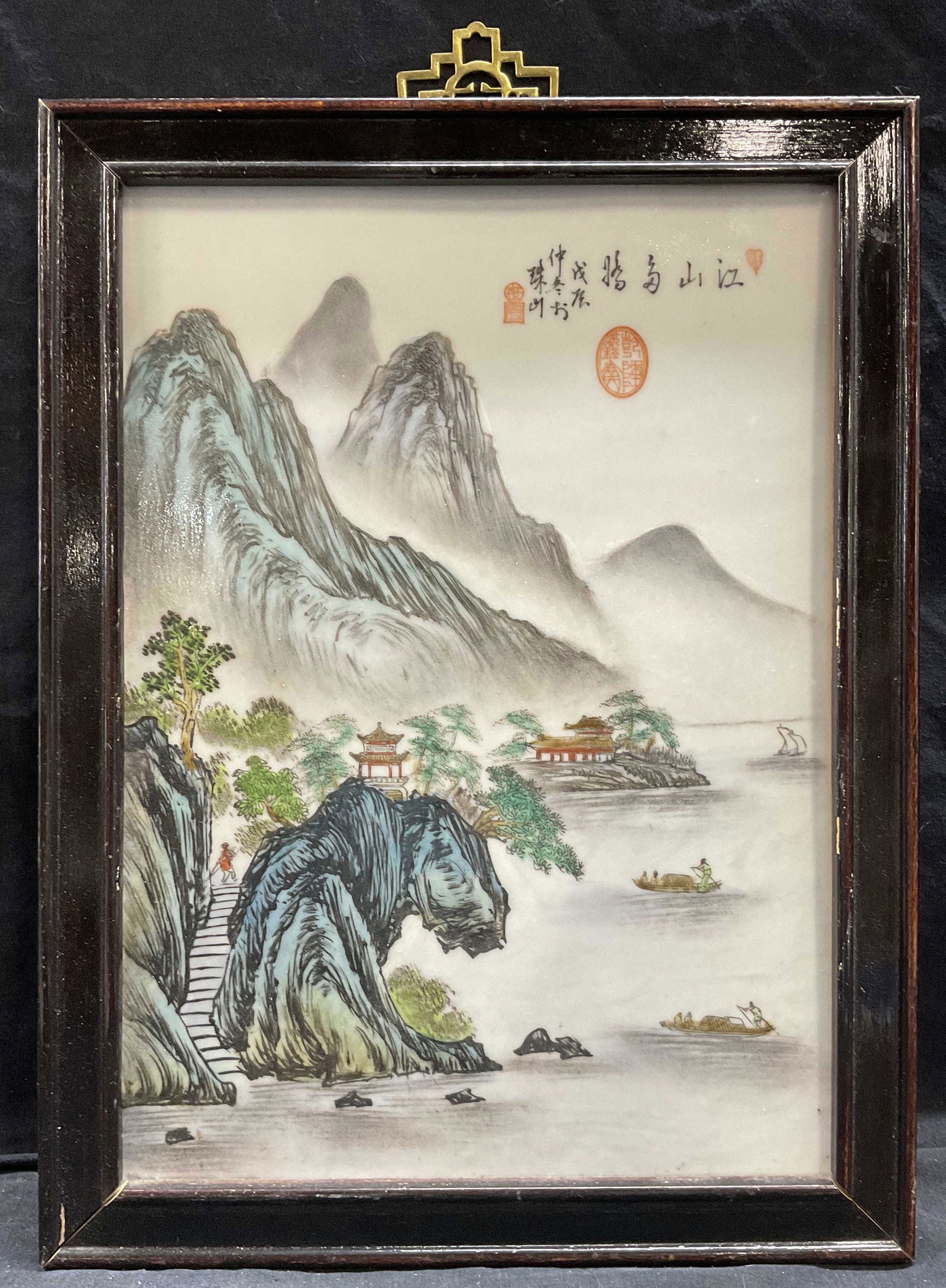 Chinese Ceramic Tile Artwork, Landscape (1 of 5)