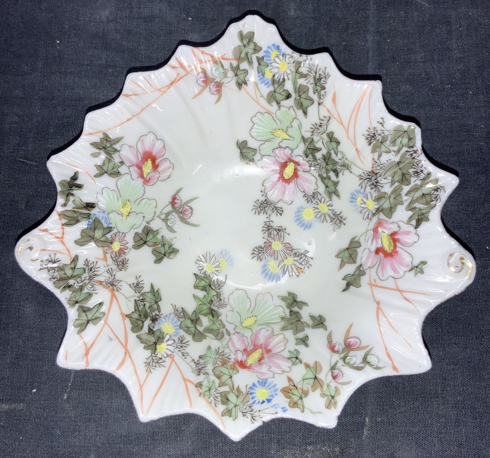 Signed Hand Painted Porcelain Trinket Dish (1 of 8)
