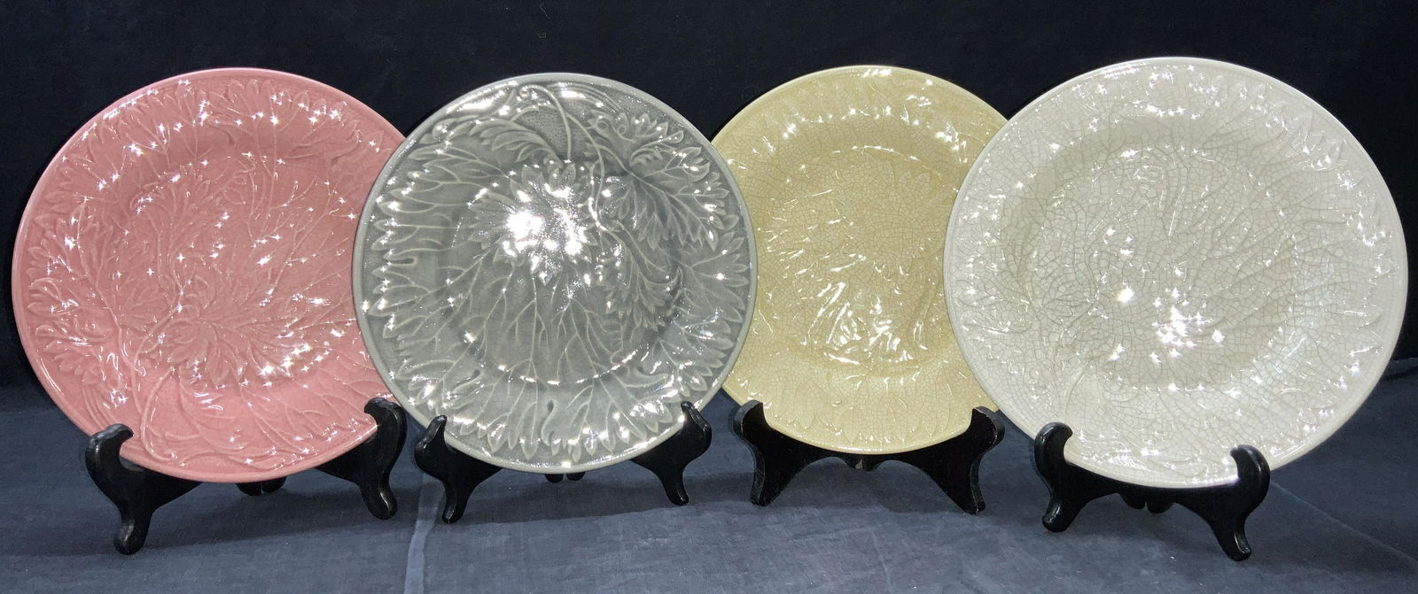 4 CHAROLLES Ceramic Embossed Plates, France (1 of 8)