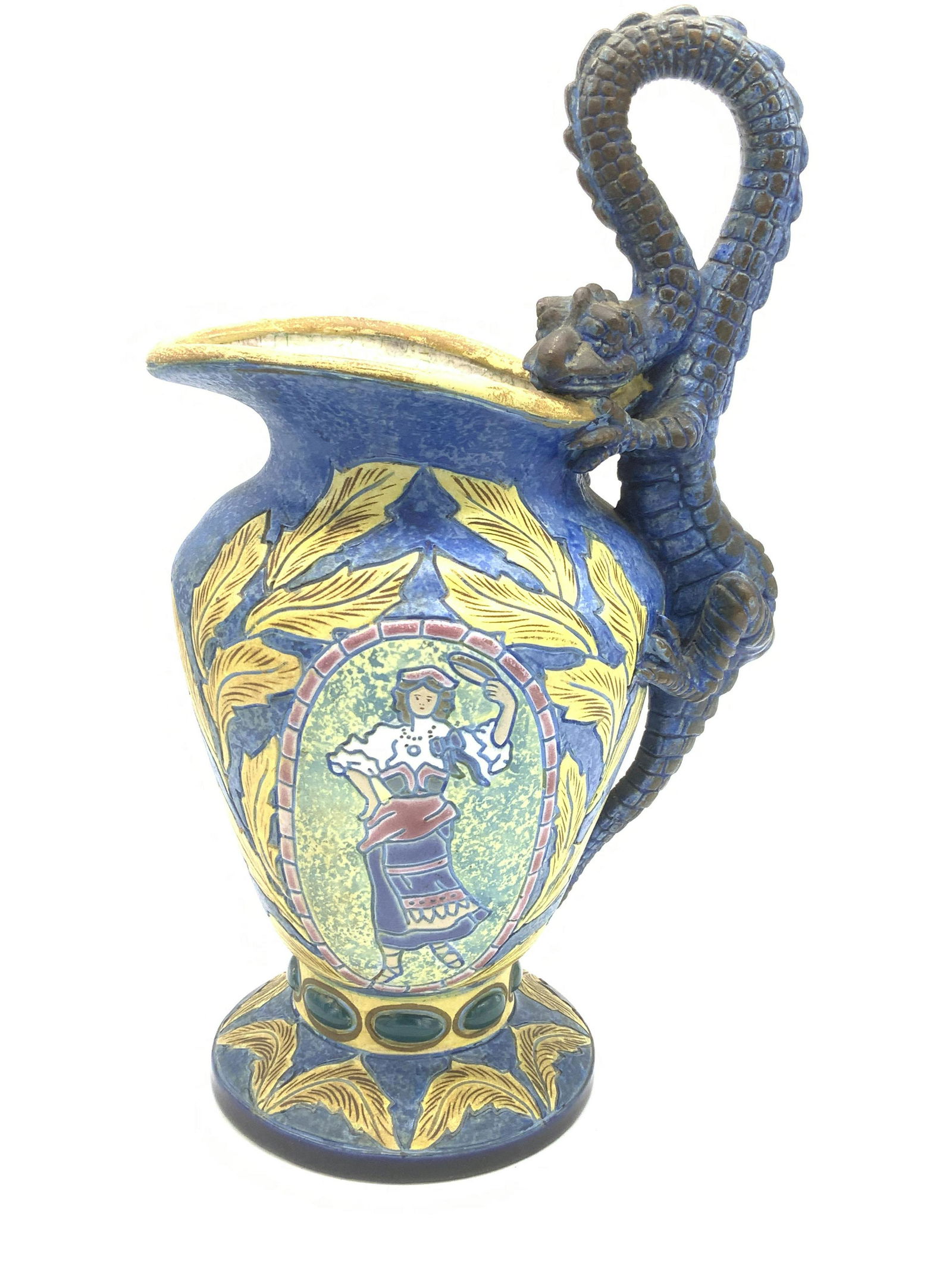 Czechoslovakian Amphora Majolica Ceramic Jug (1 of 11)
