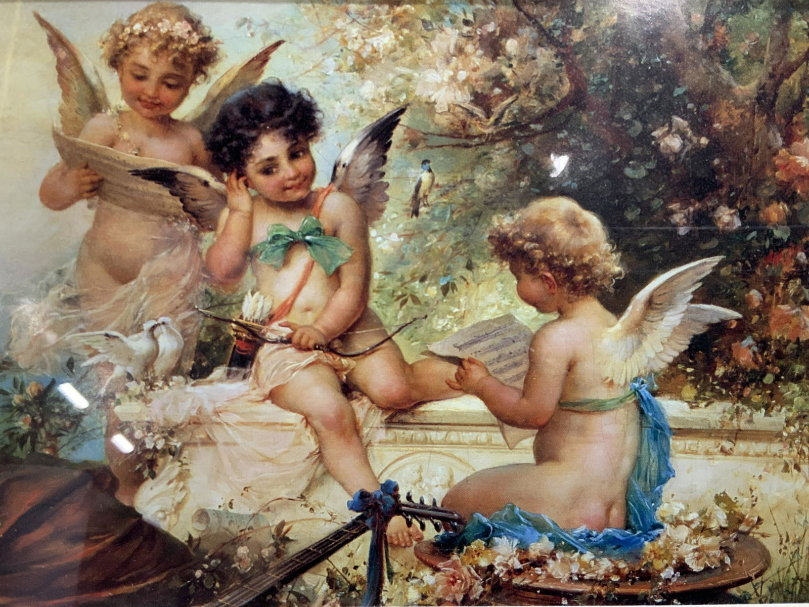 Puttis Making Music Framed Lithograph (1 of 5)