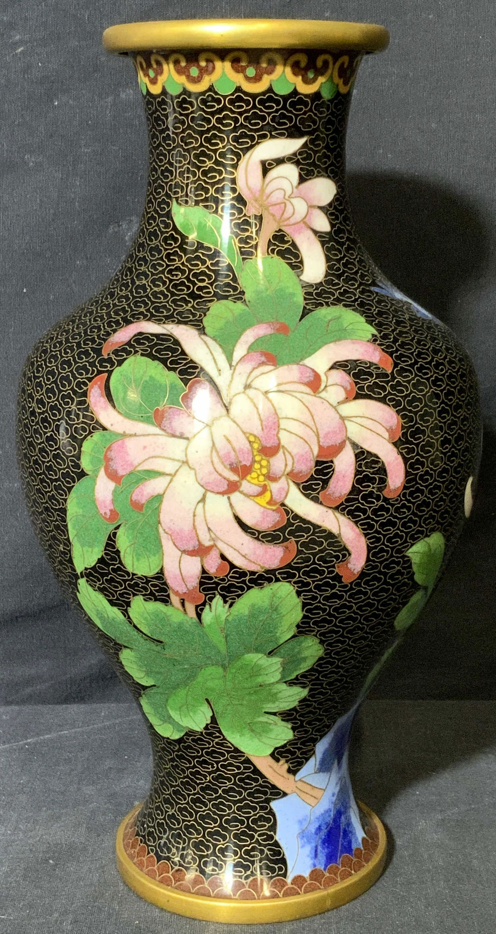 Vintage Enameled and Gilded Cloisonne Vase (1 of 12)