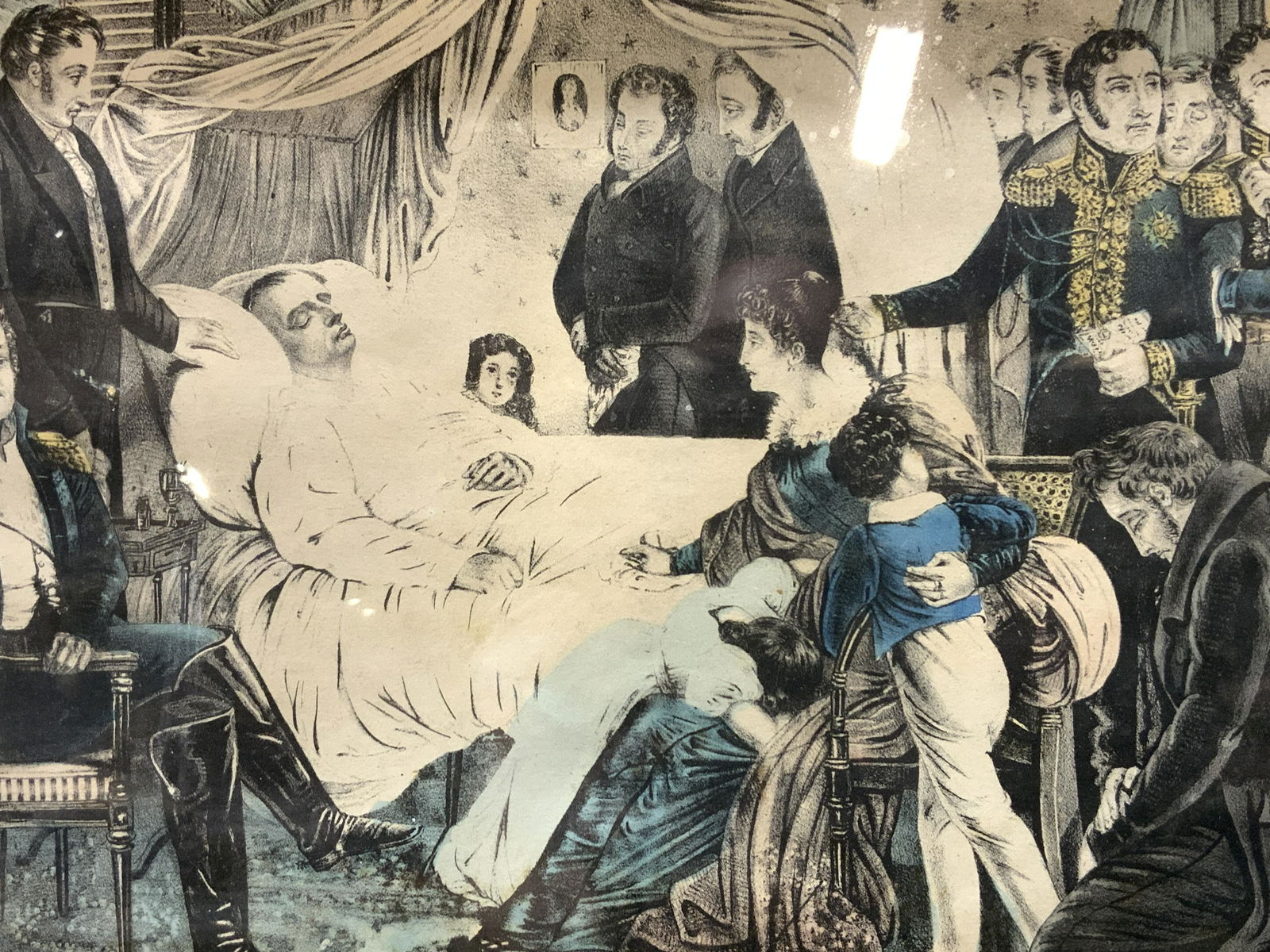 Death of Napoleon Vintage Hand Colored Lithograph (1 of 10)