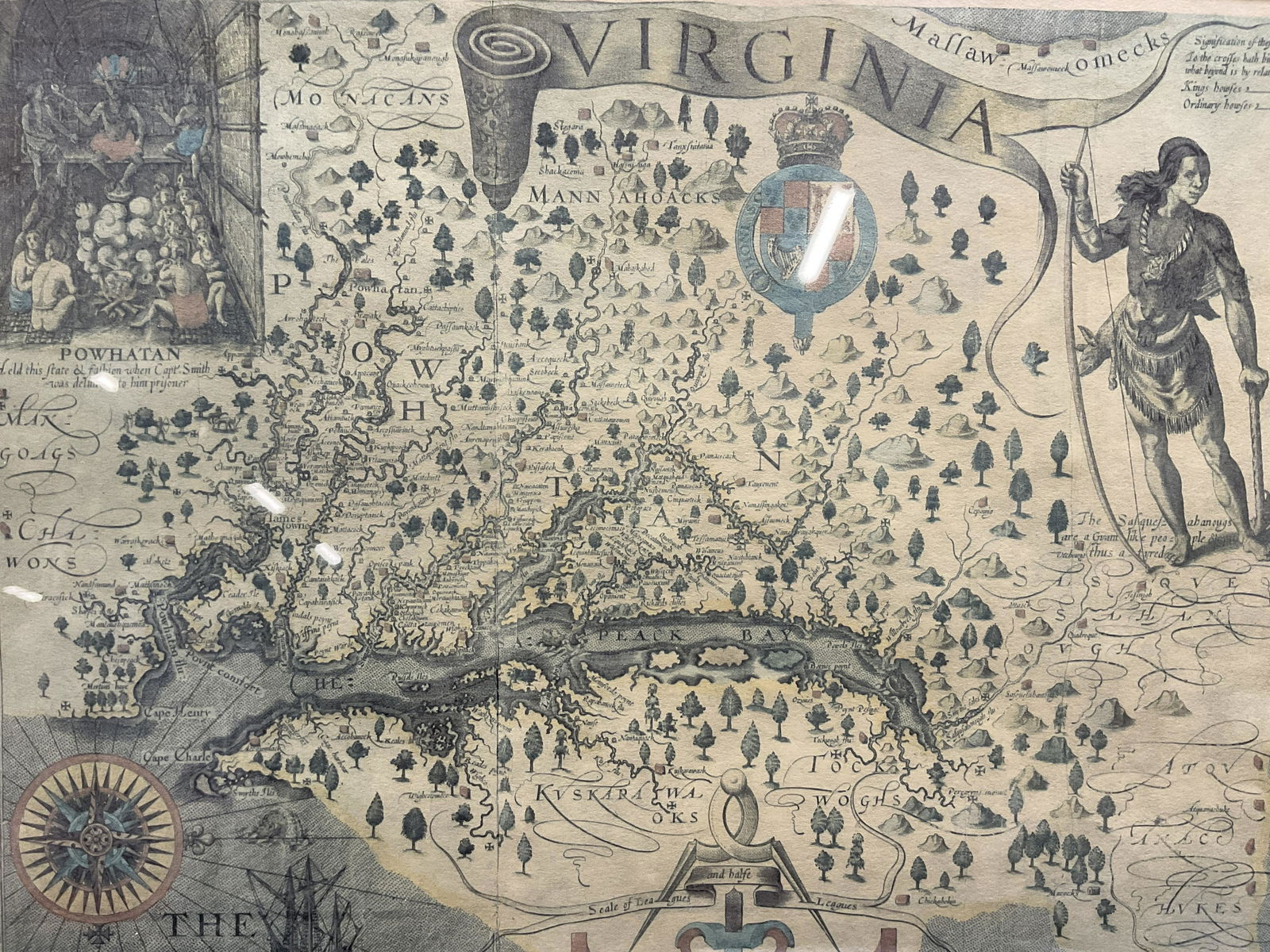JOHN SMITH Map of Virginia Offset Lithograph (1 of 7)