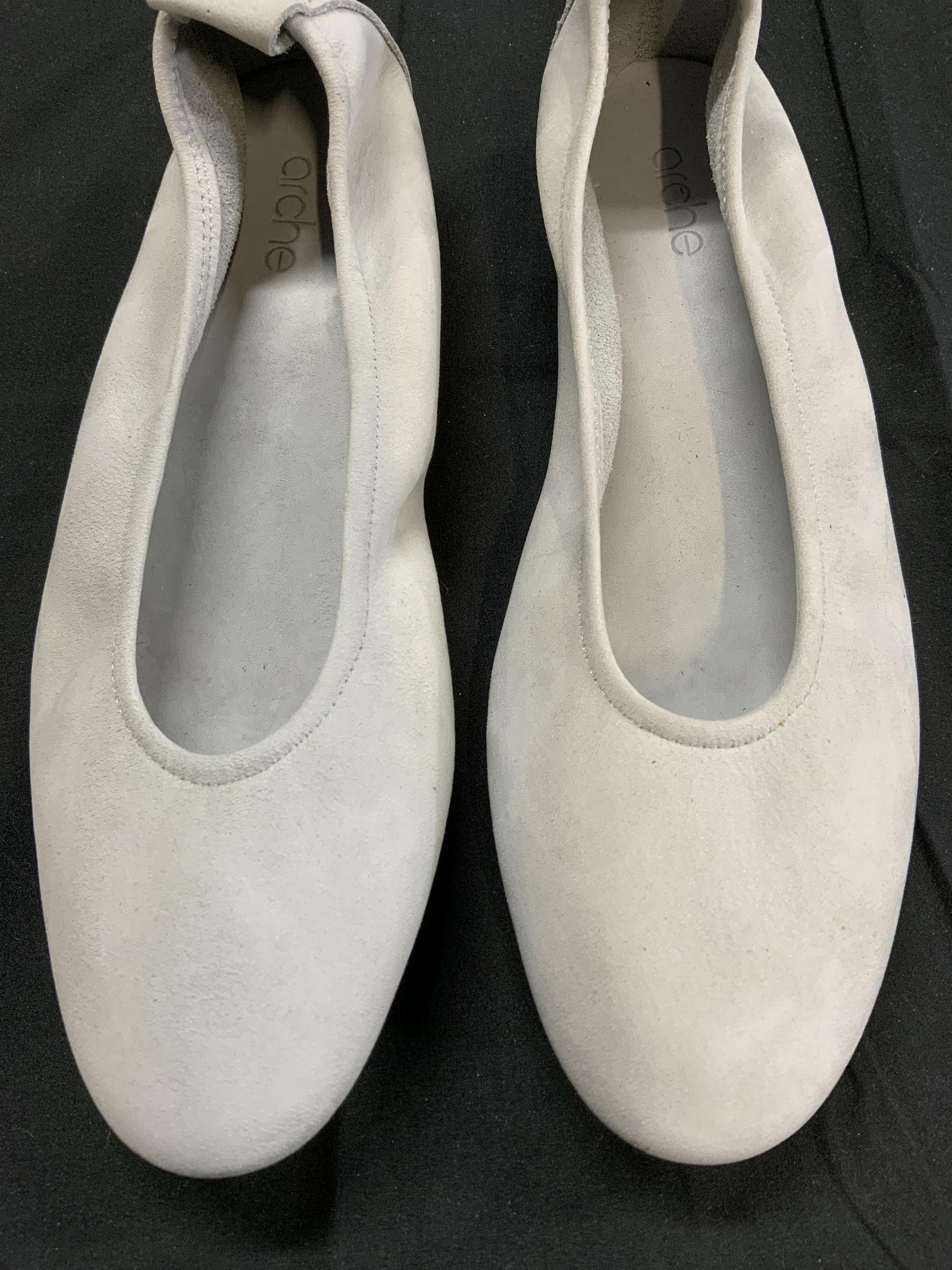 ARCHE Slate Grey Suede Ballet Flats (1 of 6)
