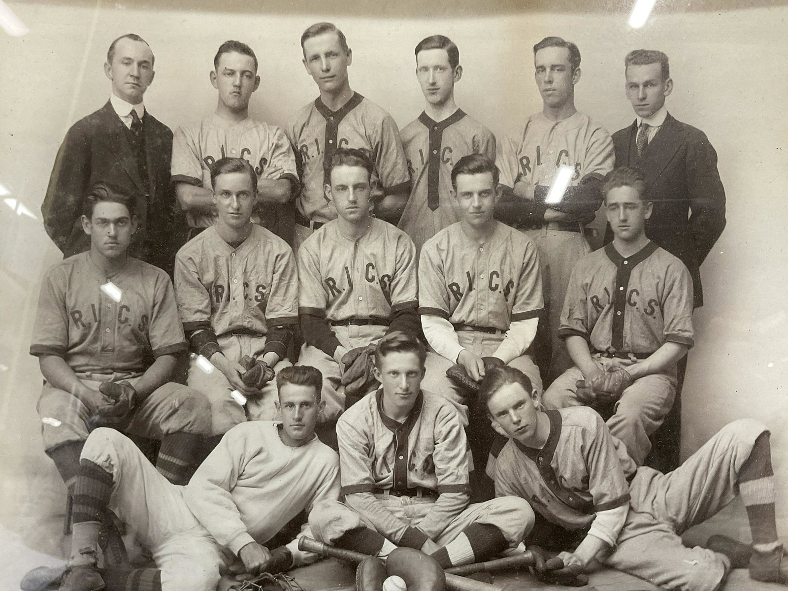 Vintage RICS Baseball Team Photograph (1 of 6)