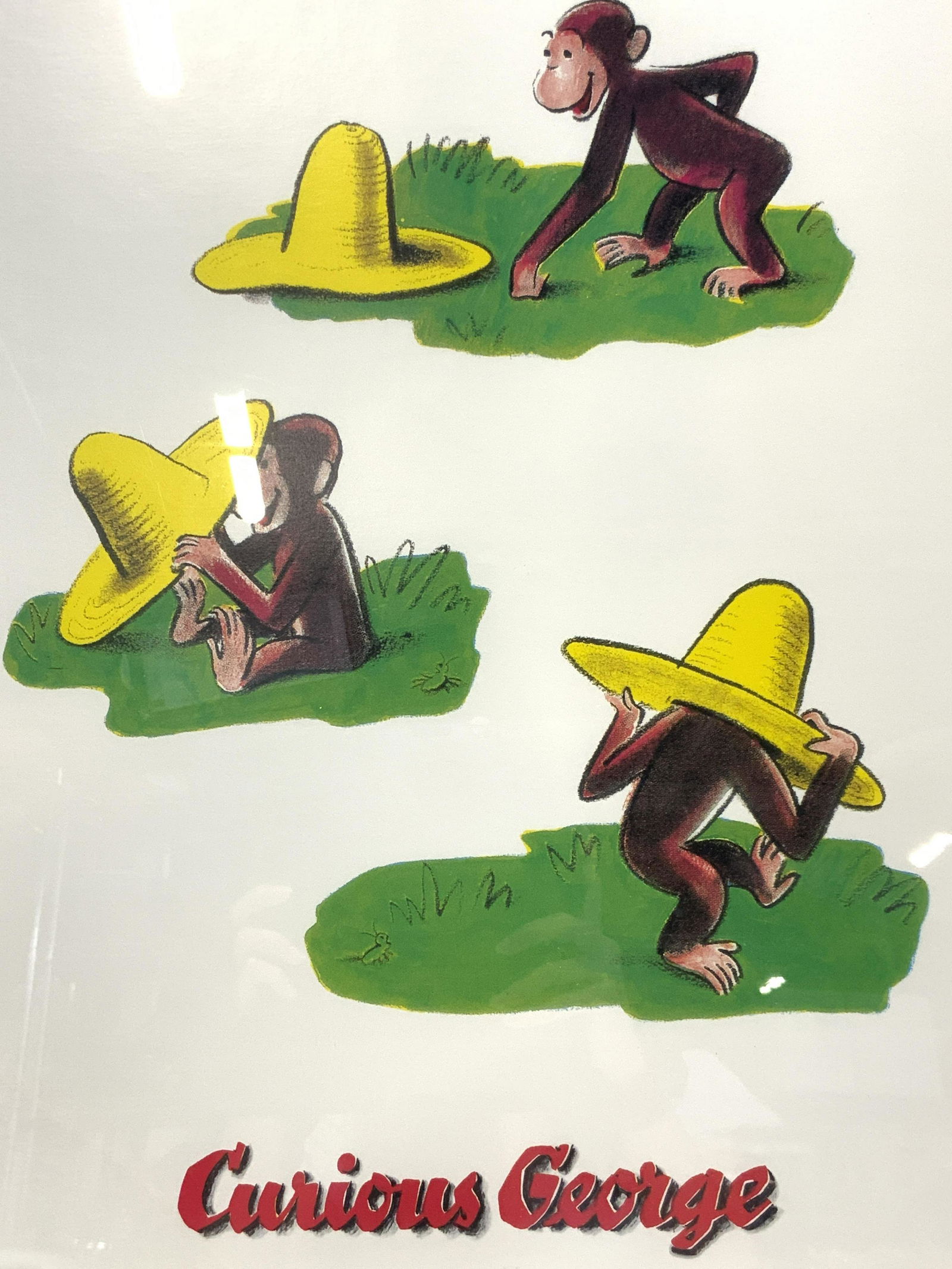 Framed Curious George Lithograph (1 of 5)