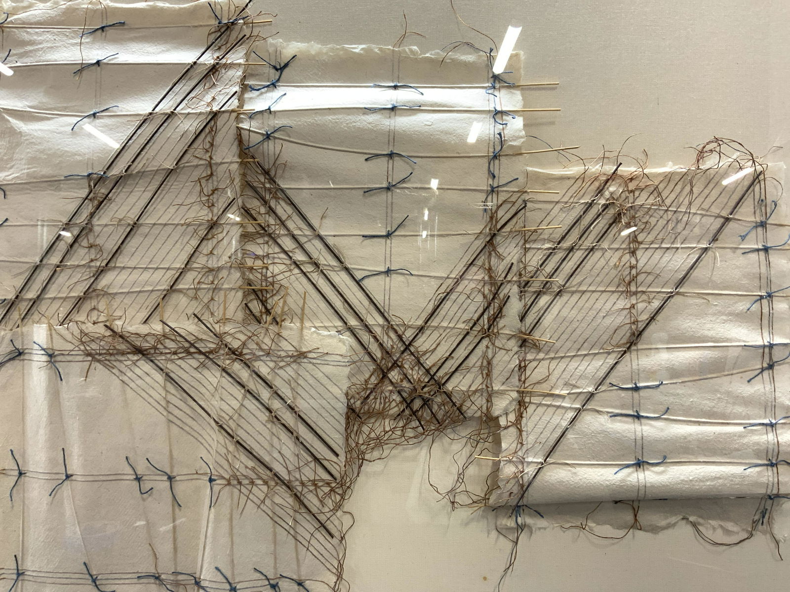 Line Movement Signed Textile Collage XL (1 of 6)