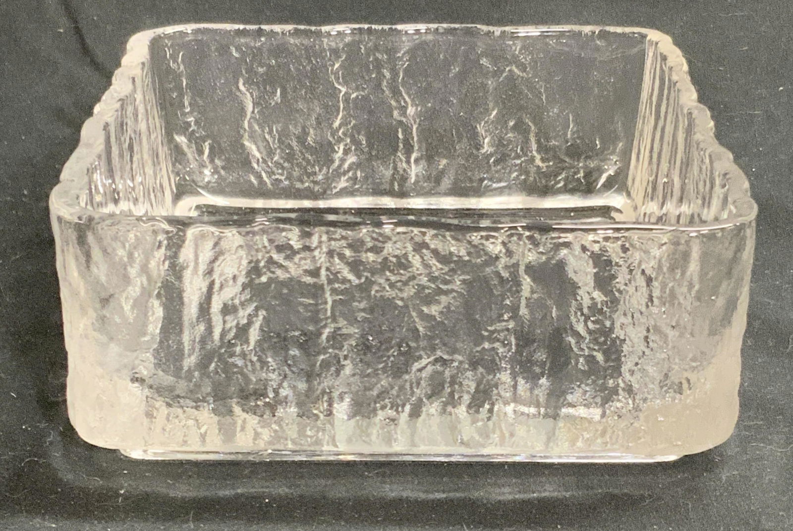 Vintage Textured Glass Square Bowl (1 of 10)