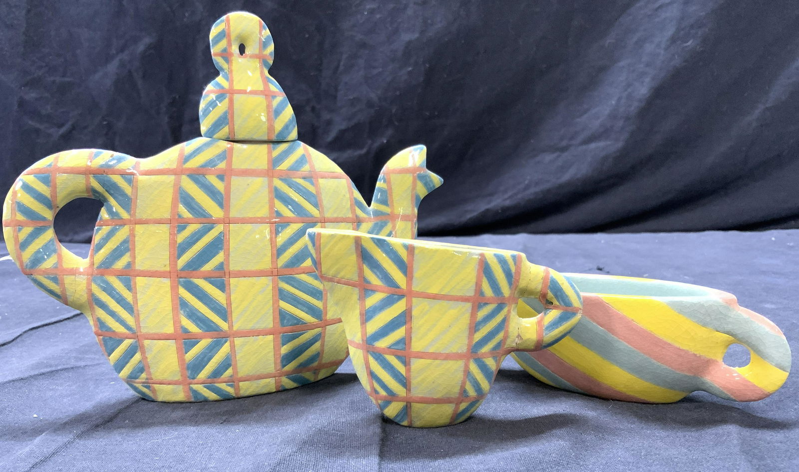 ELAINE IRELAND 3 Pce Ceramic Teapot Set (1 of 7)