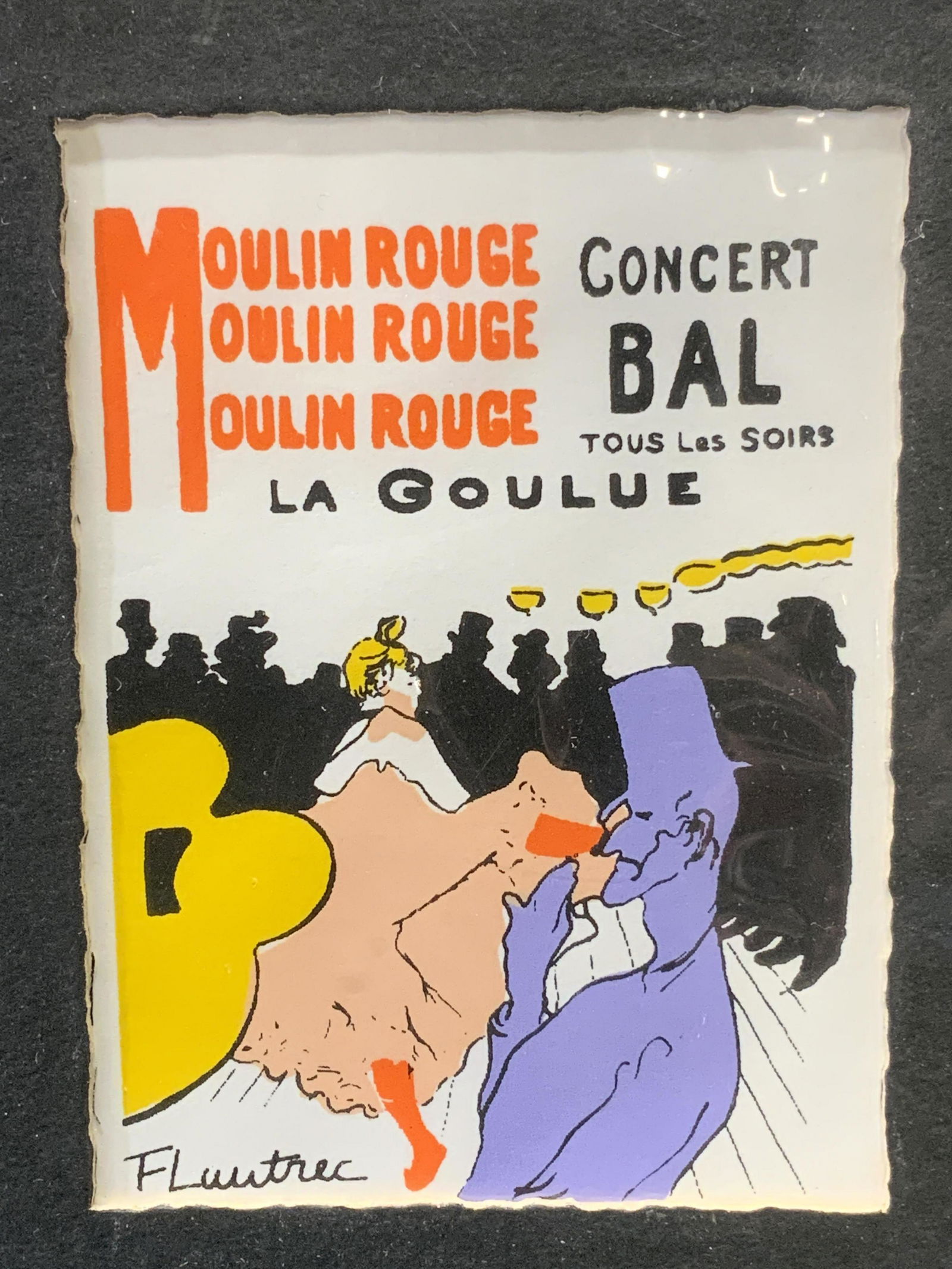 LAUTREC La Goulue Vtg. Handmade Silk Screen Print (1 of 4)