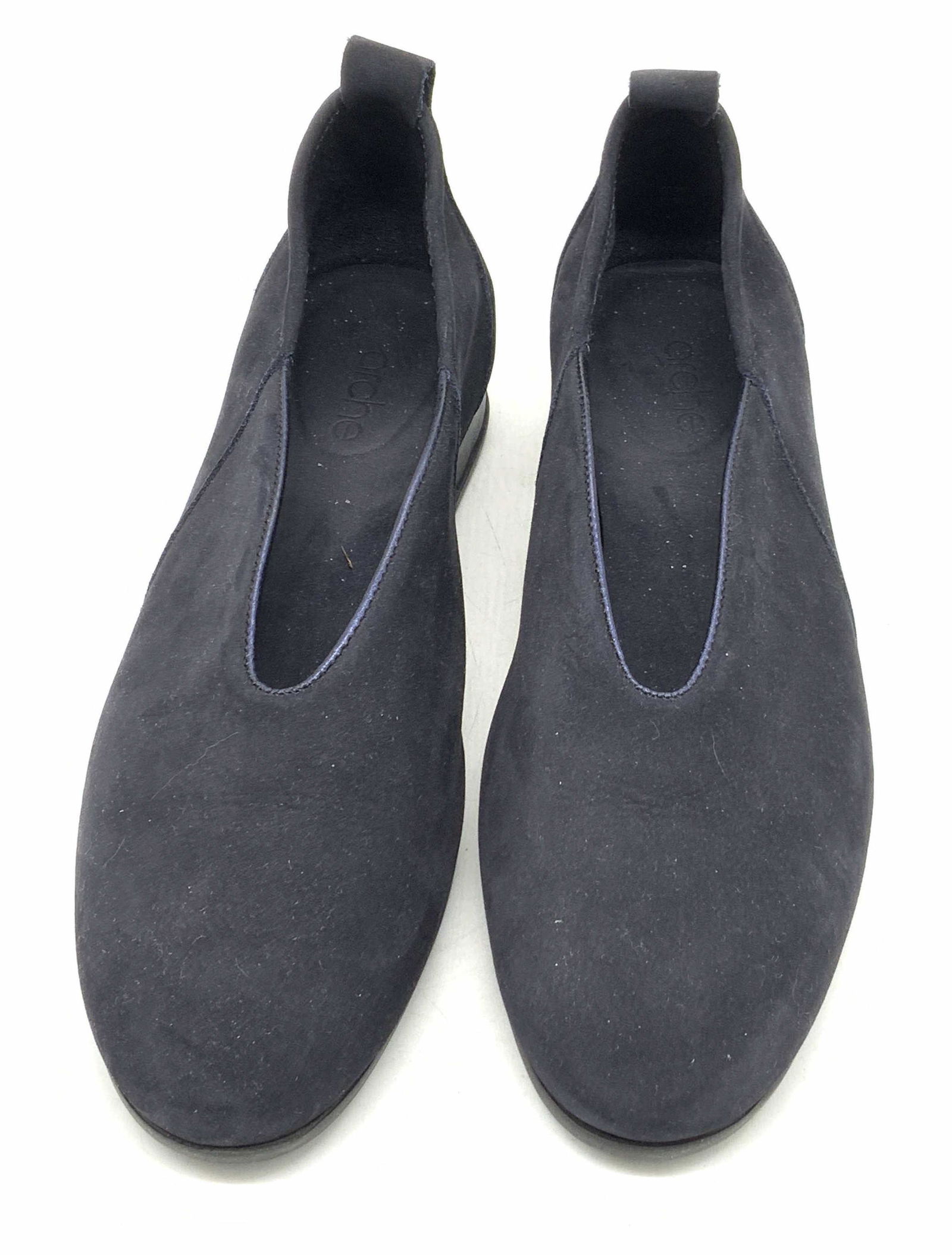 ARCHE Black Suede Low Heel Moccasins (1 of 5)