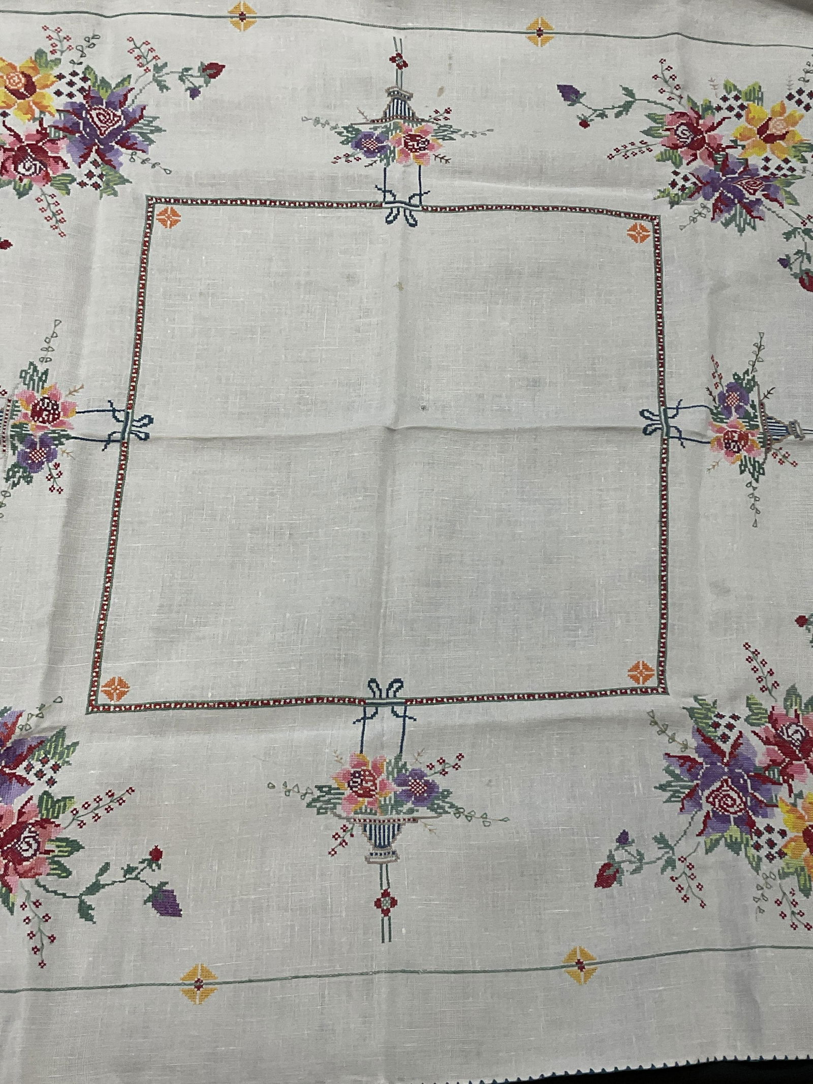 Floral Needle Point Table Cloth (1 of 8)