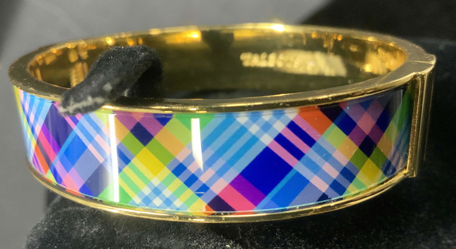 TABLOTS Sgn Plaid Design Bangle Bracelet, nwt (1 of 4)