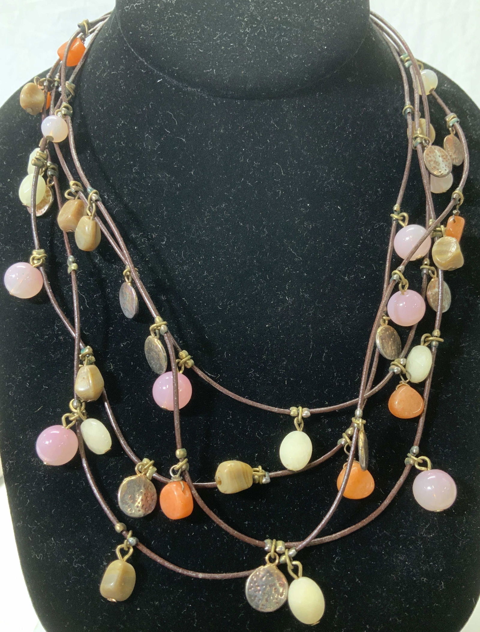 TALBOTS Arts & Crafts Charm Bead Necklace (1 of 4)