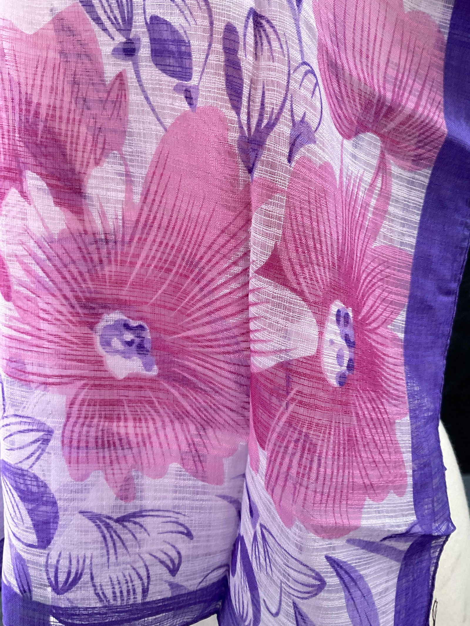 Pink & Purple Silk Scarf, Italy (1 of 5)