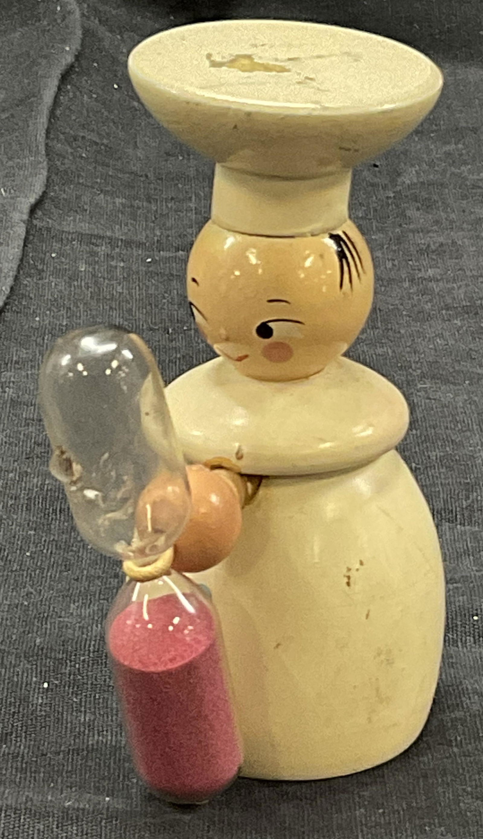 Small Wooden Figurine W Hour Glass Timer (1 of 5)