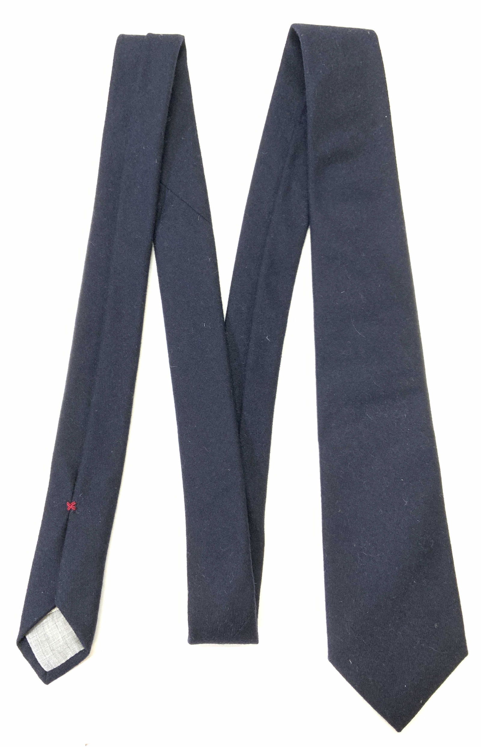 BRUNELLO CUCINELLI Navy Blue Wool Blend Tie (1 of 4)