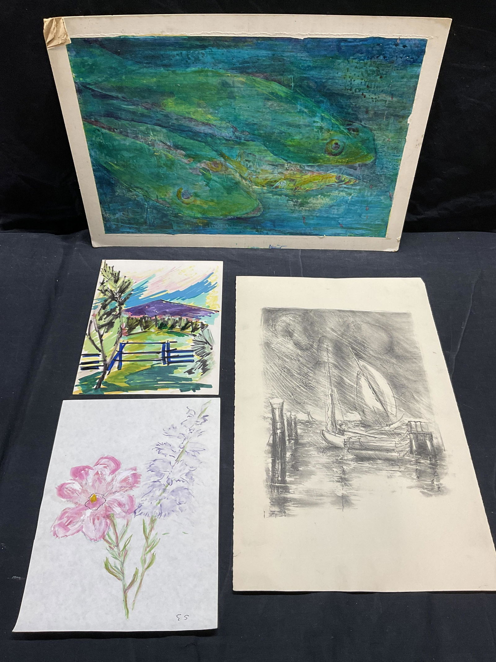 Lot 4 ALEXANDRA MERKER Drawings & Lithograph (1 of 6)