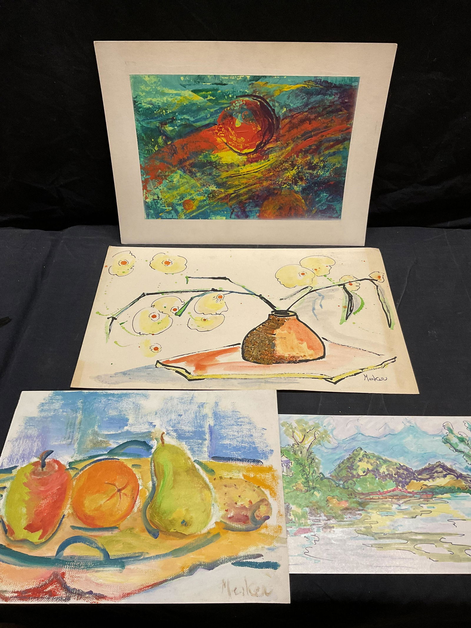 Lot 4 ALEXANDRA MERKER Mixed Media Drawings (1 of 5)